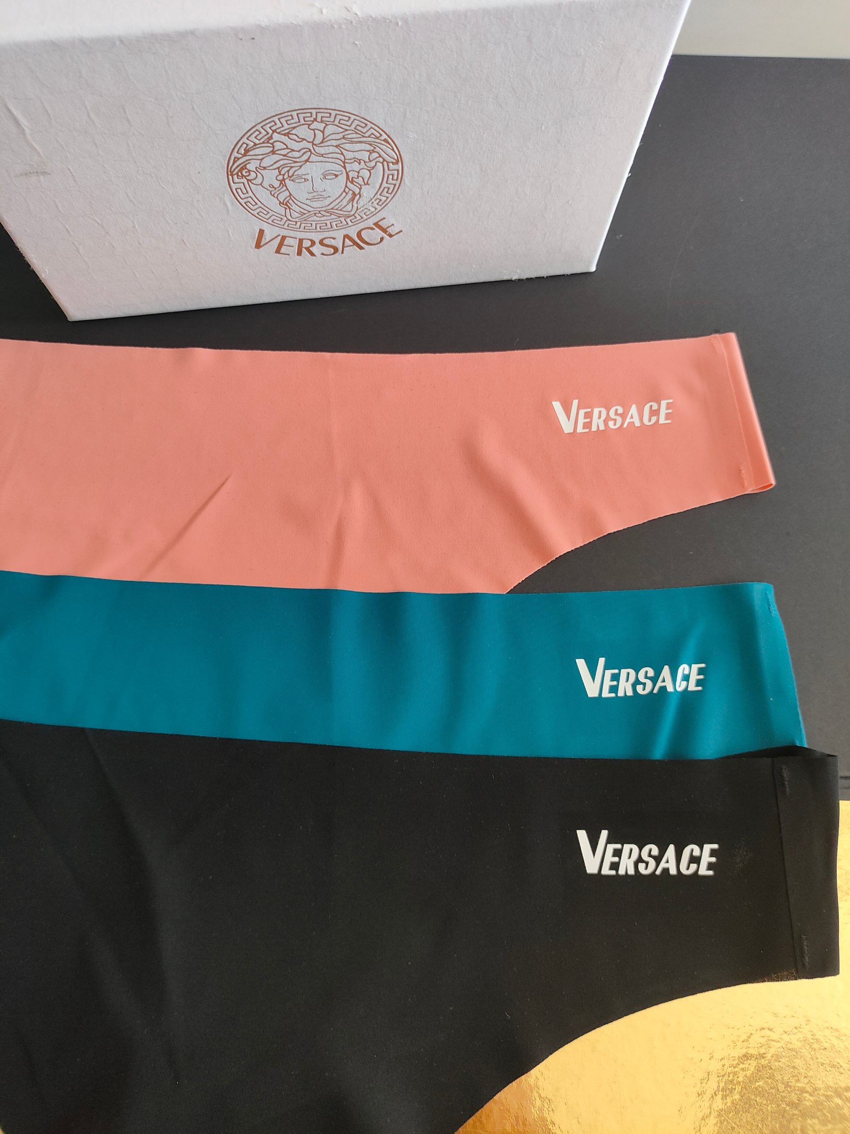 Трусы женские в стиле Versace стринги (набор 3 шт.)
