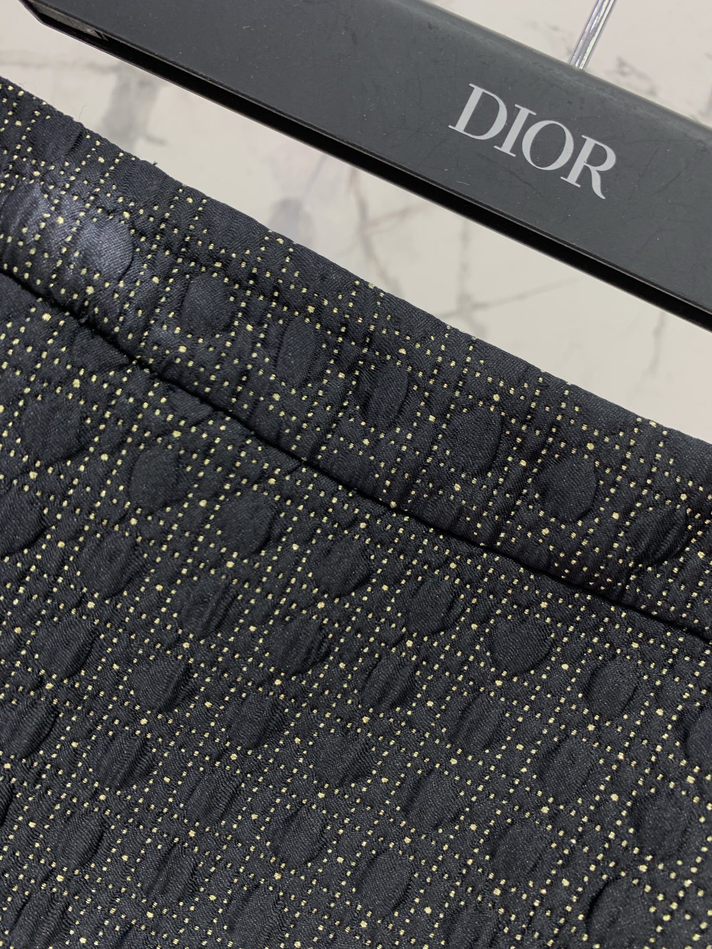 Юбка женская в стиле Dior из фактурной ткани с металлизированной нитью тёмно-серого цвета