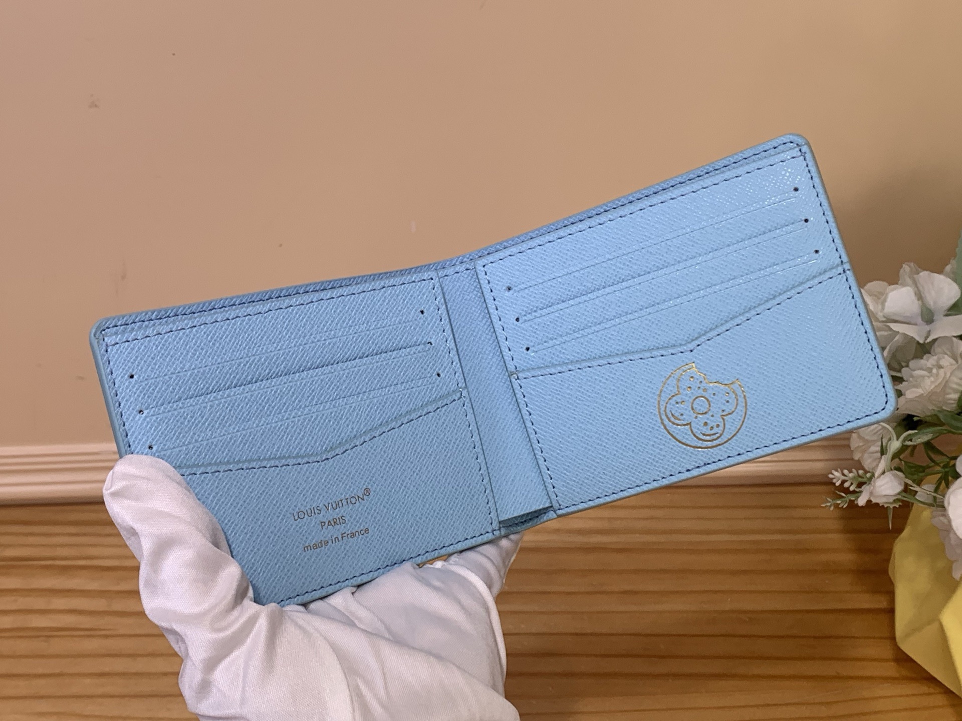 Кошелёк унисекс в стиле Louis Vuitton Slender Monogram Donuts компактный