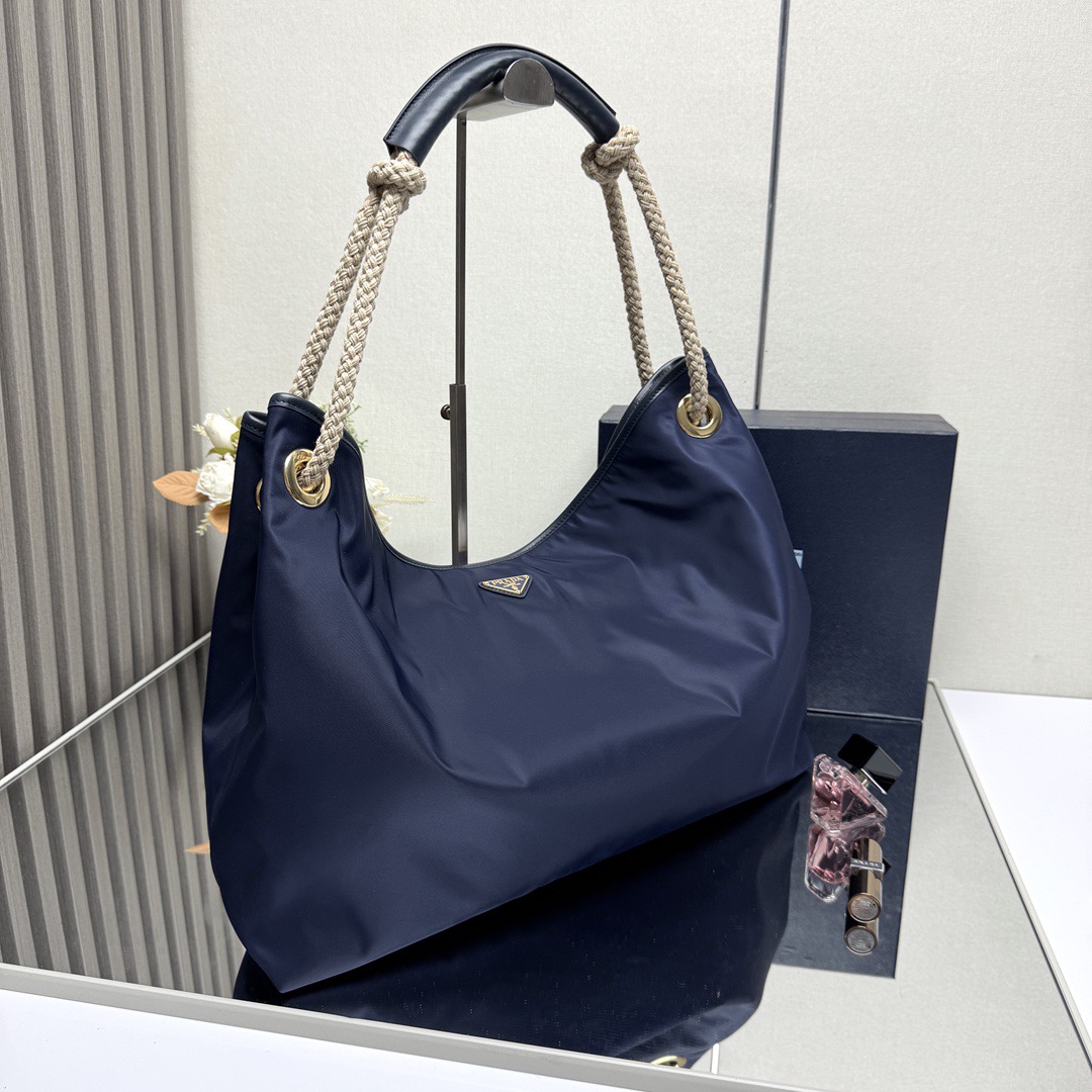 Сумка женская в стиле Prada Tote тёмно-синего  цвета 