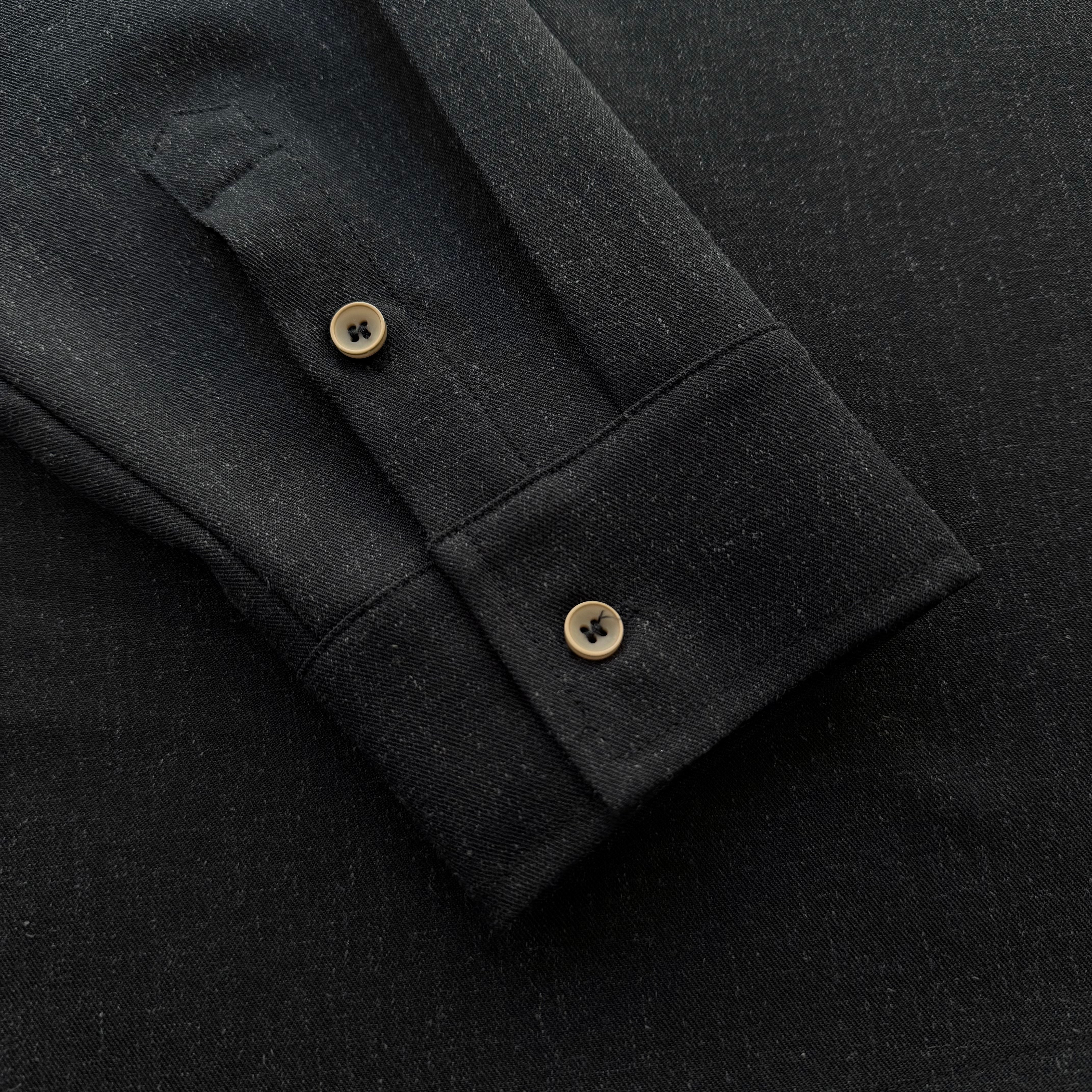 Поло мужское в стиле The Row с длинным рукавом черного цвета