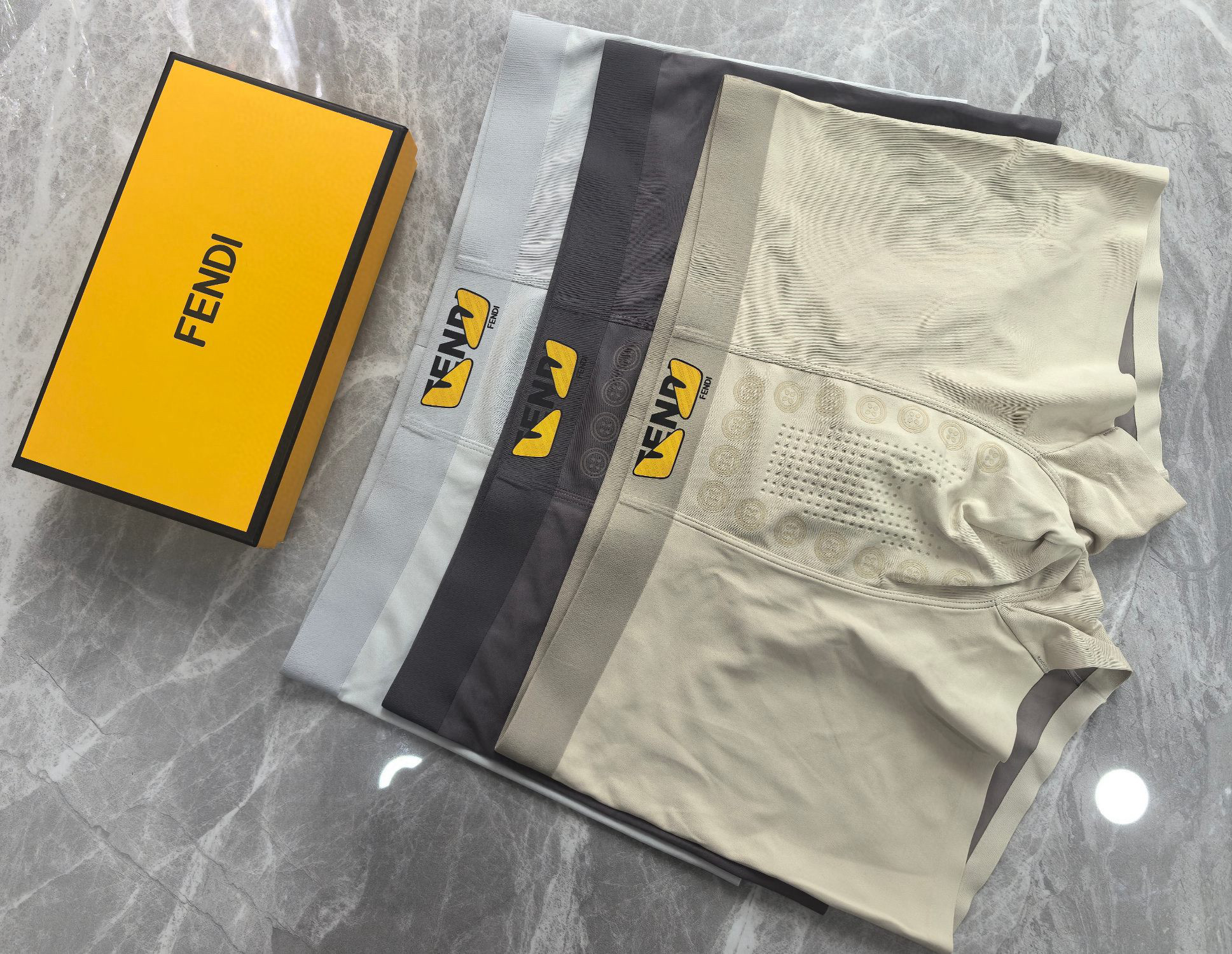 Трусы-боксеры мужские в стиле Fendi  (набор 3 шт.)