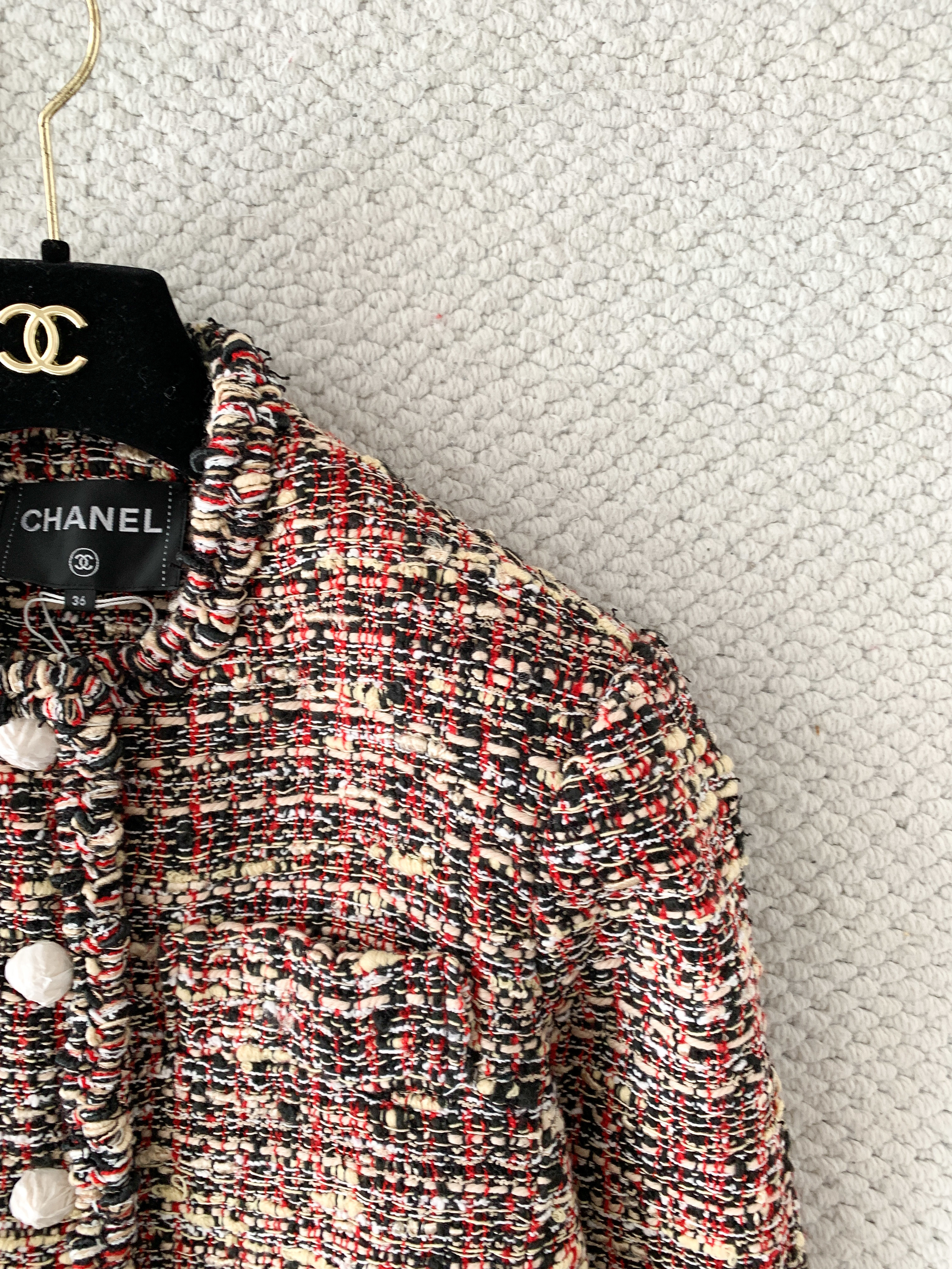 Жакет женский Chanel мультиколор с бахромой