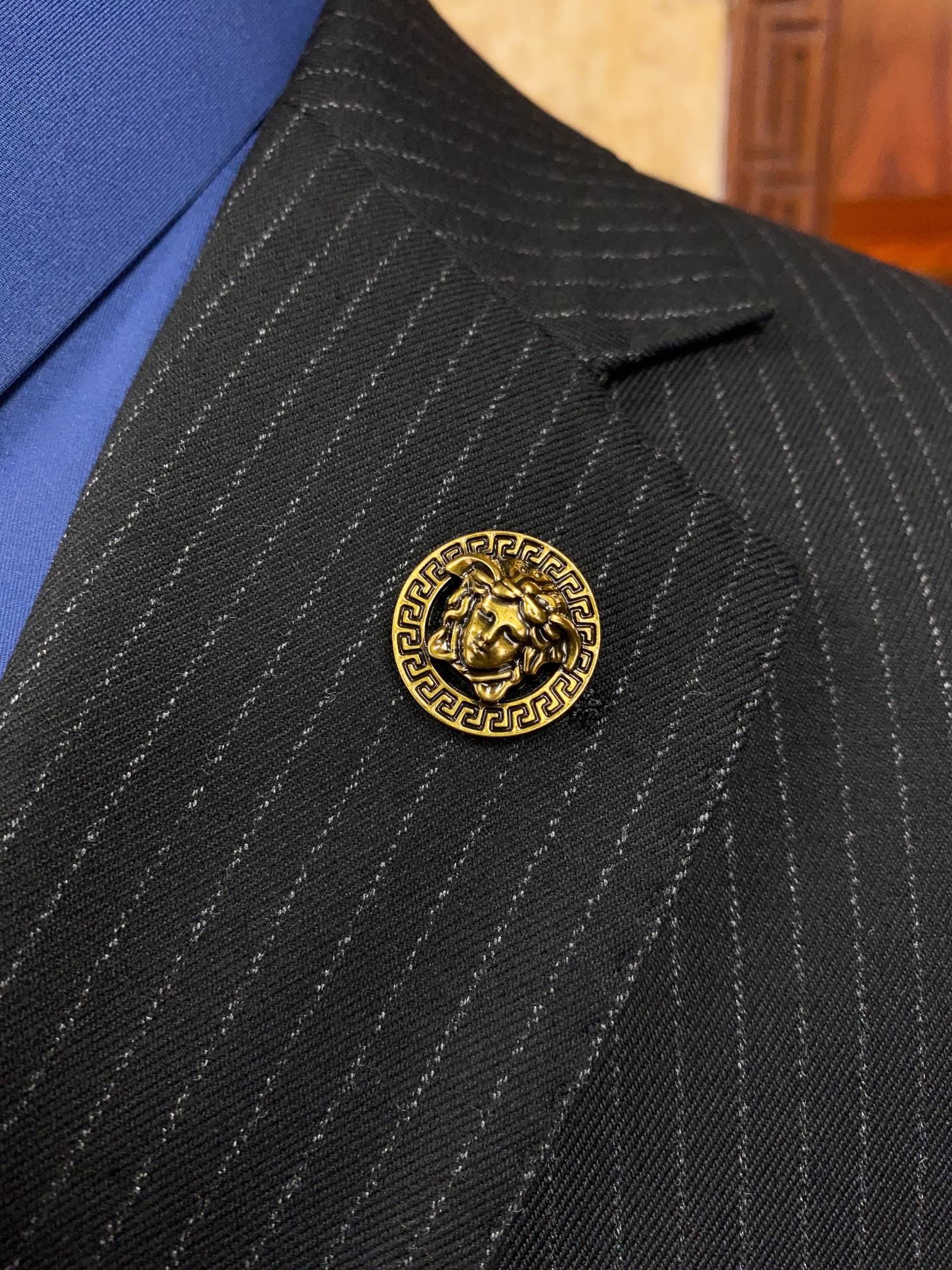 Костюм мужской Versace черного цвета (пиджак + брюки)