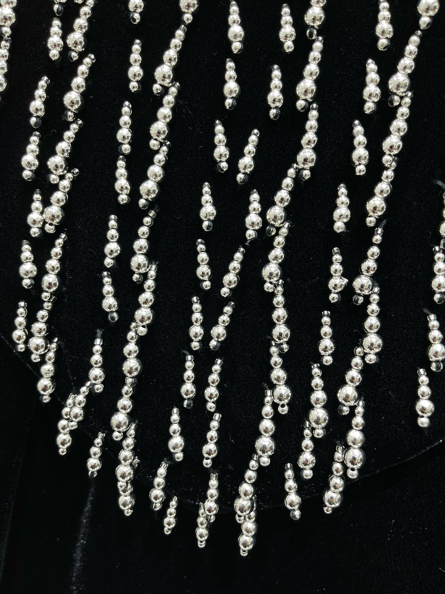 Топ женский в стиле Isabel Marant из бархата с ручной вышивкой бисером и жемчужинами