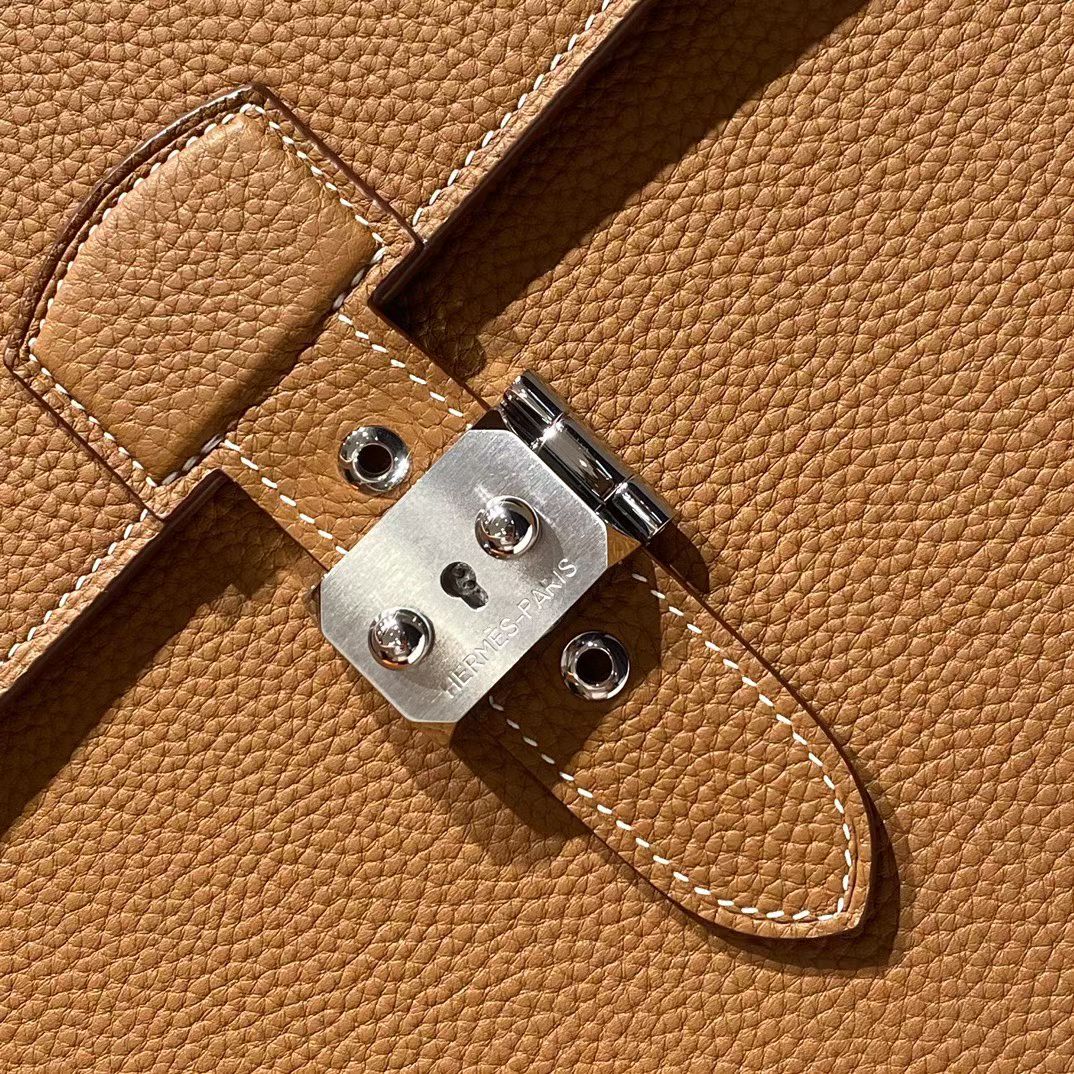 Портфель мужской Hermès Sac à Dépêches 38 gold brown цвета
