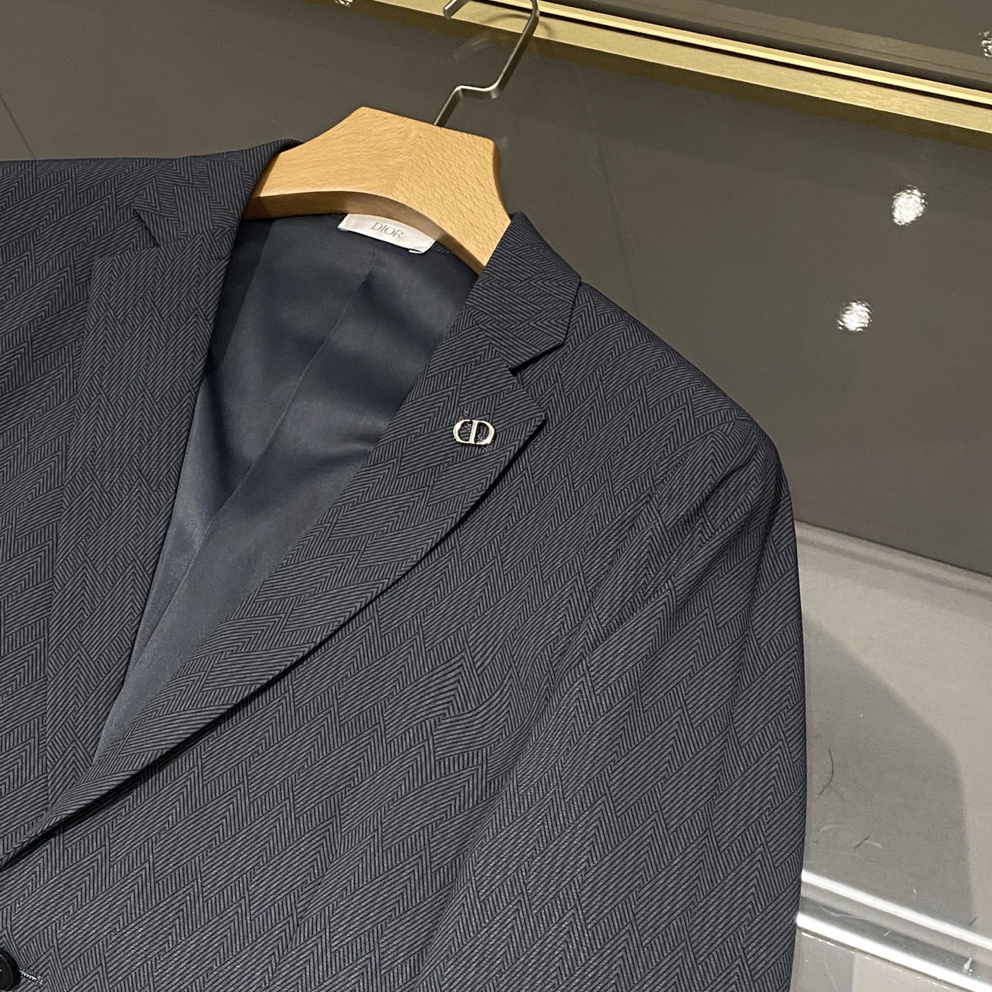 Пиджак мужской Dior серо-голубой (лёгкий, slim fit)