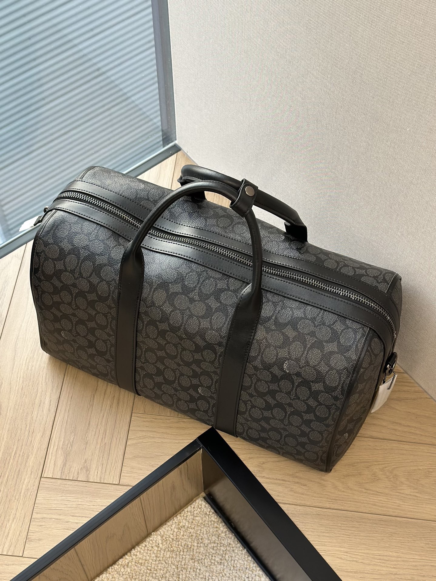Дорожная сумка в стиле Coach Gotham 45 с кожаной отделкой