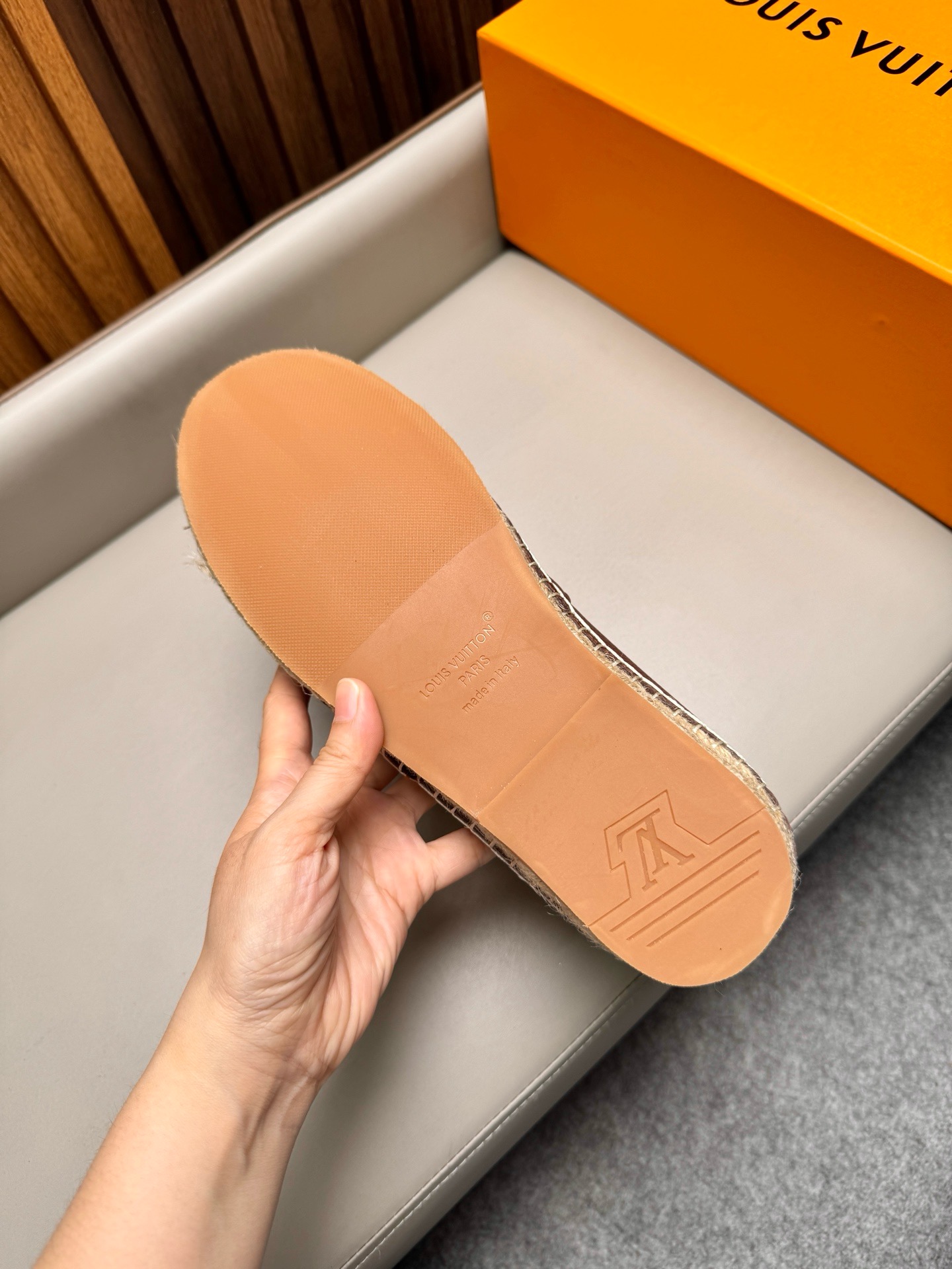 Эспадрильи мужские в стиле Louis Vuitton коричневого цвета