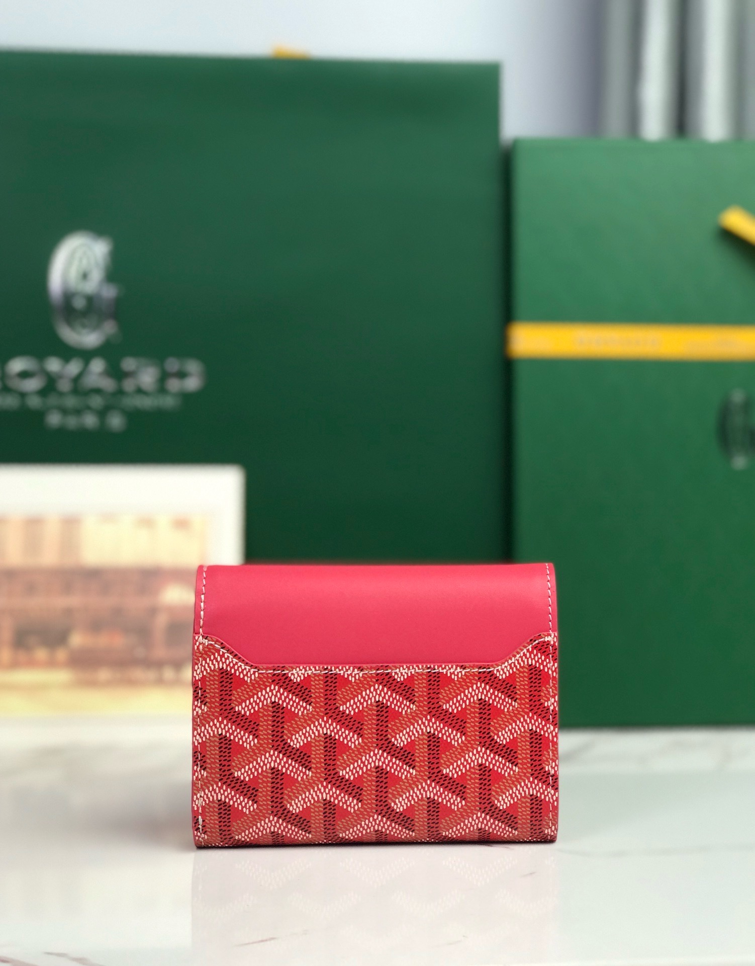 Кошелёк Goyard Saint-Gabriel красного цвета