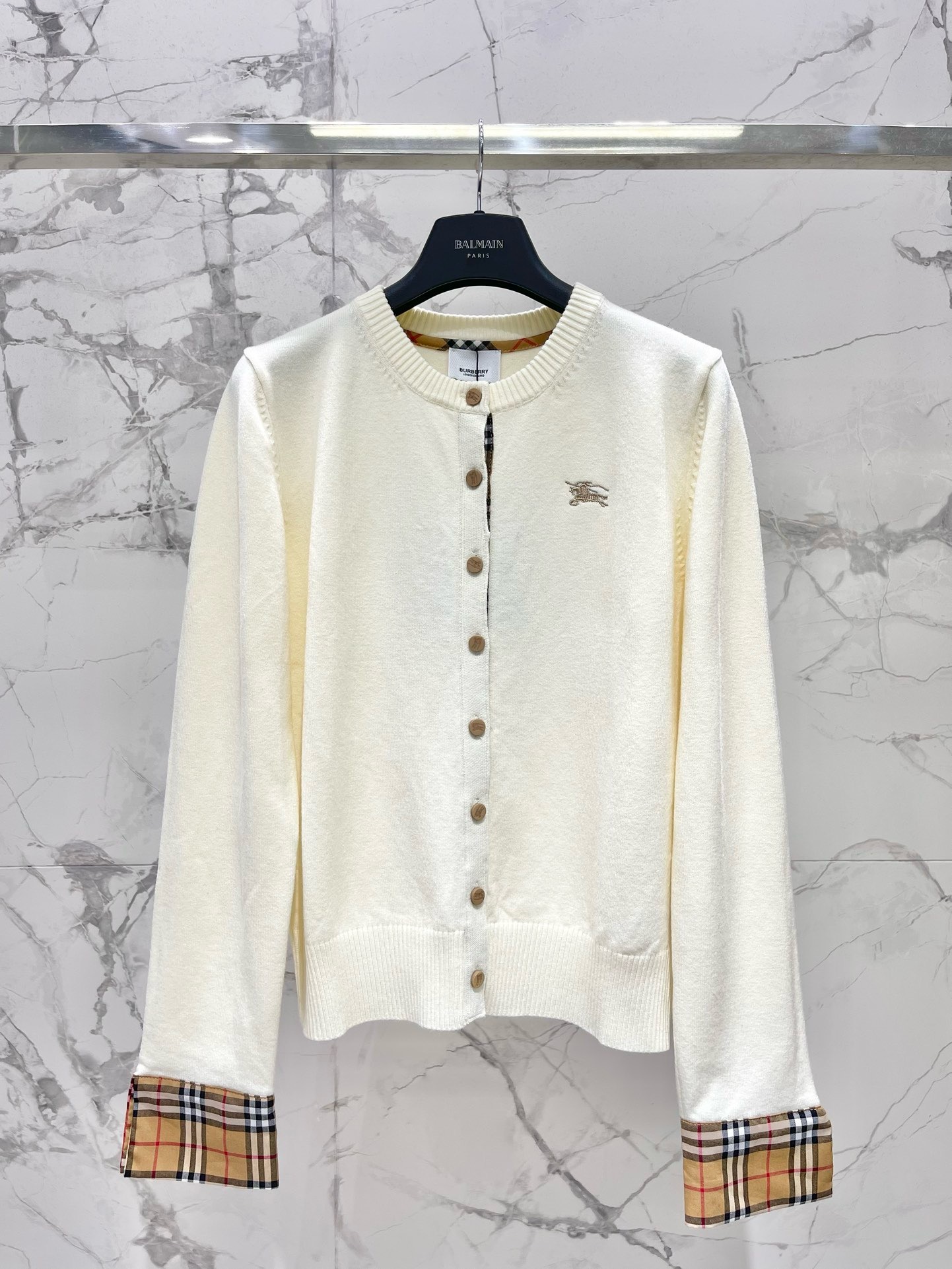 Кардиган женский Burberry EKD Cotton Wool Cardigan бежевого цвета