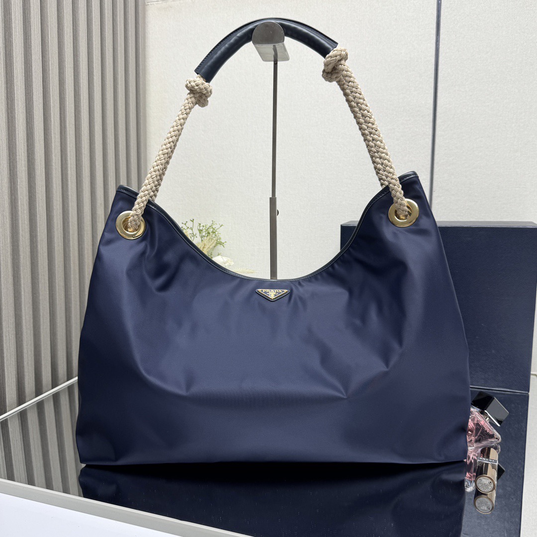 Сумка женская в стиле Prada Tote тёмно-синего  цвета 