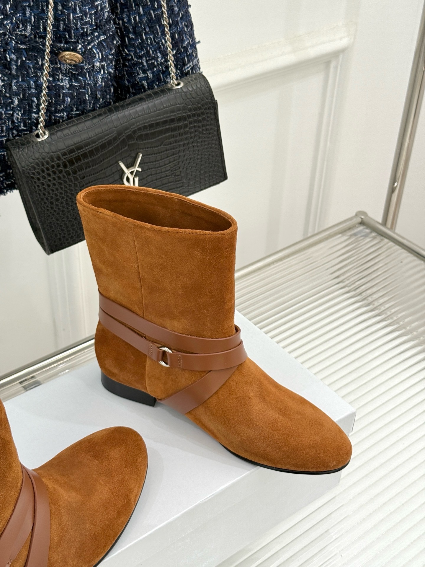 Ботильоны женские Isabel Marant Letiz Boots с завязками золотисто-коричневого цвета