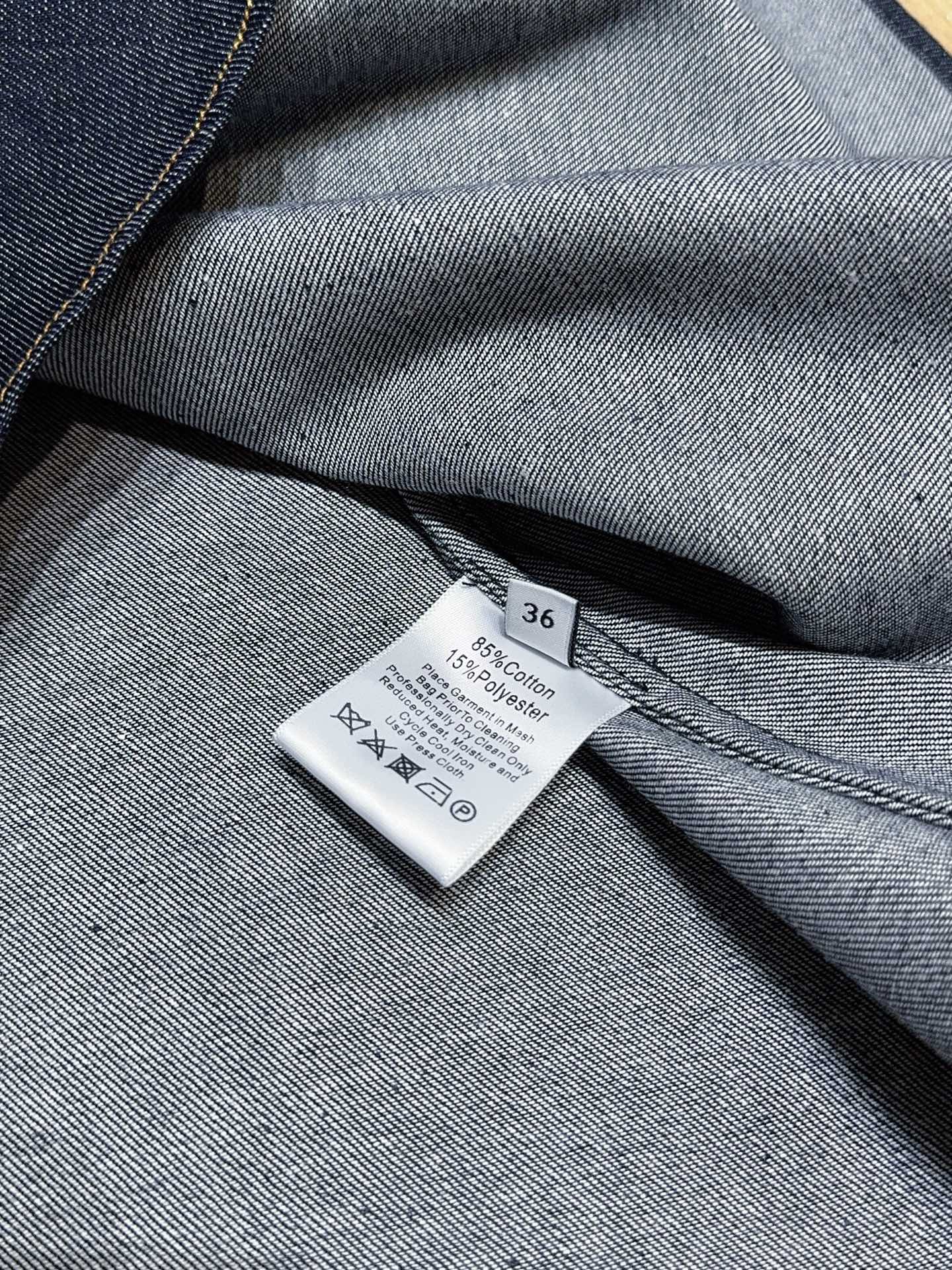 Блузка женская в стиле Dice Kayek синего цвета из денима с коротким рукавом