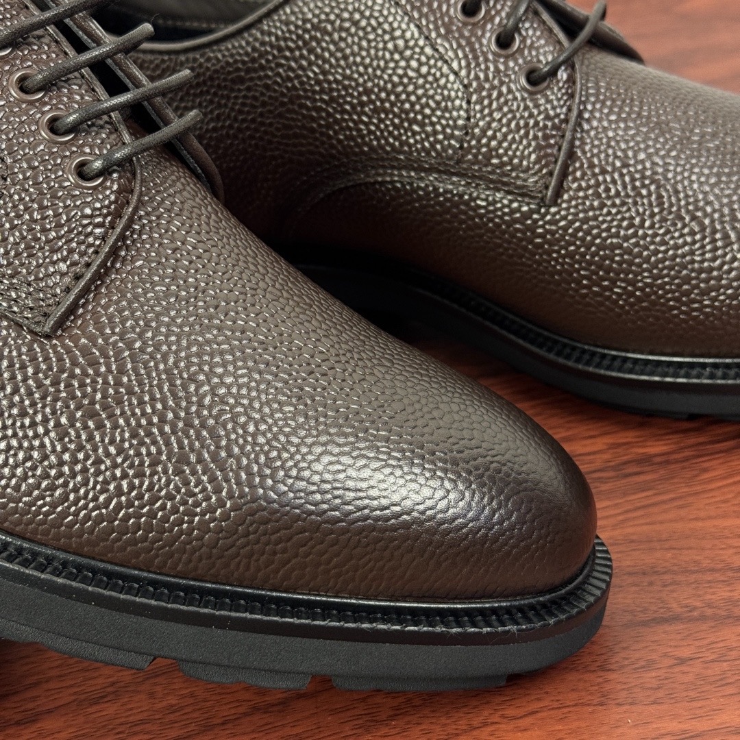 Туфли - дерби мужские в стиле Ermenegildo Zegna Aosta коричневого цвета