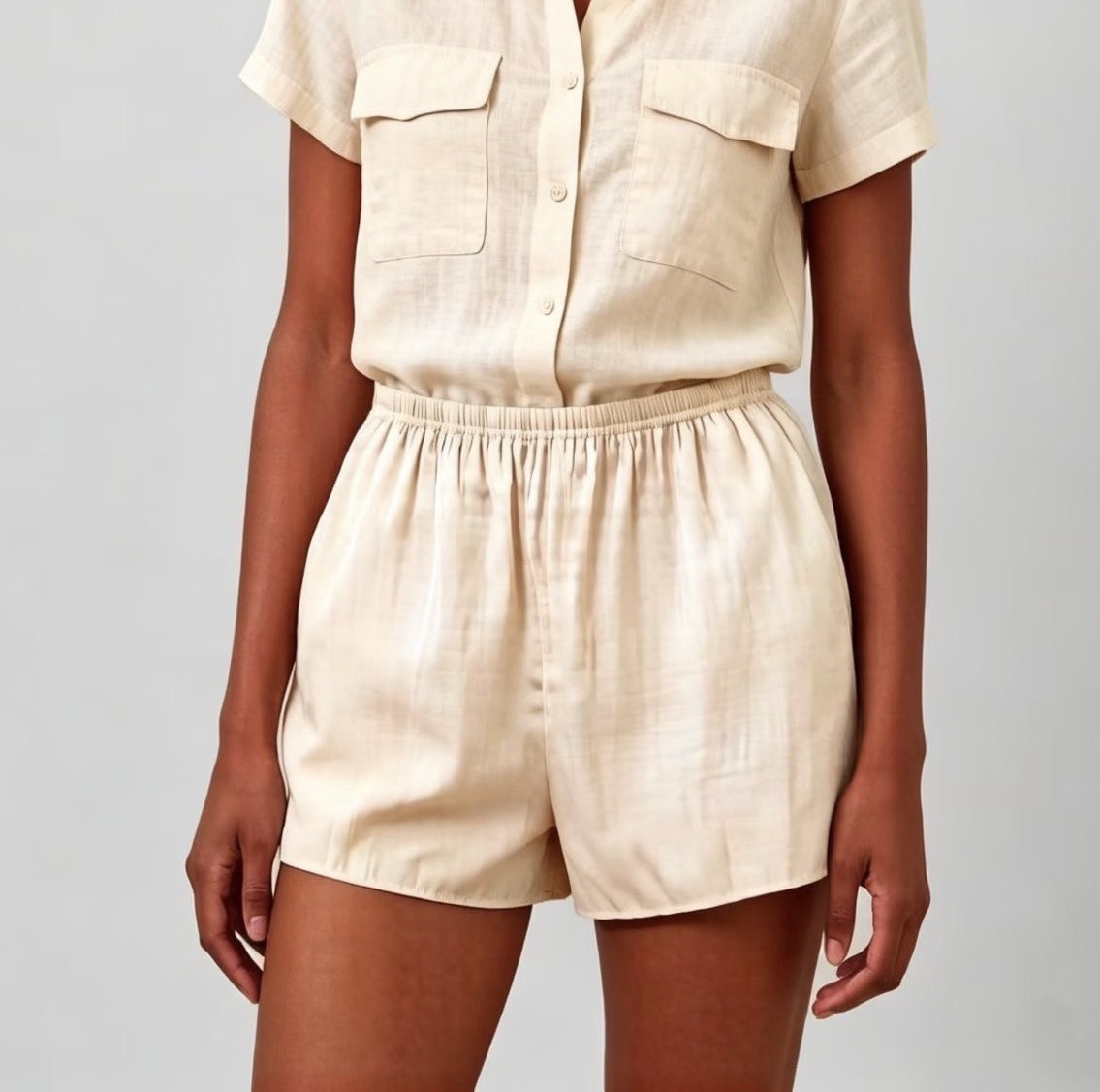Шорты женские в стиле La Perla домашние из гладкой ткани комплект из 3 шт