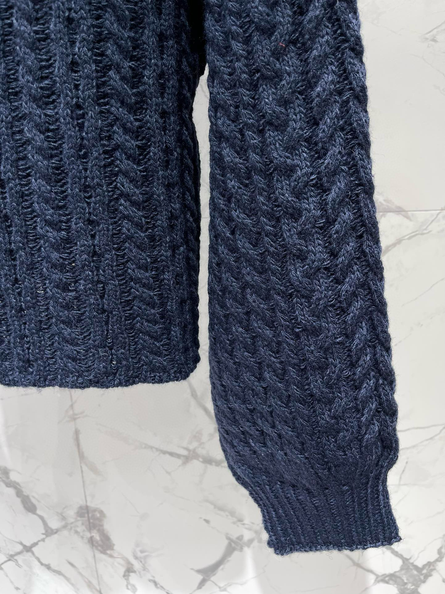 Жакет женский в стиле Vivienne Westwood из вязаного трикотажа с вышивкой звезды, тёмно-синий