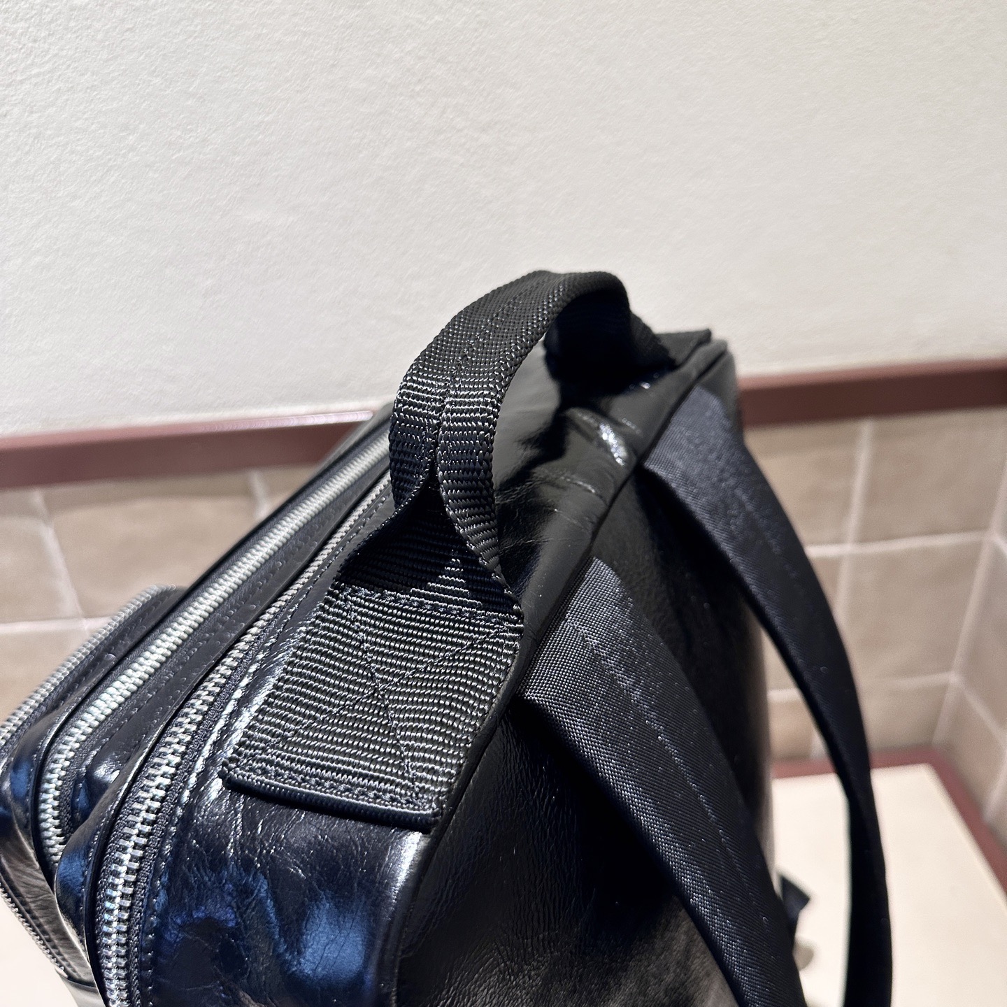 Рюкзак мужской в стиле Balenciaga Superbusy чёрного цвета