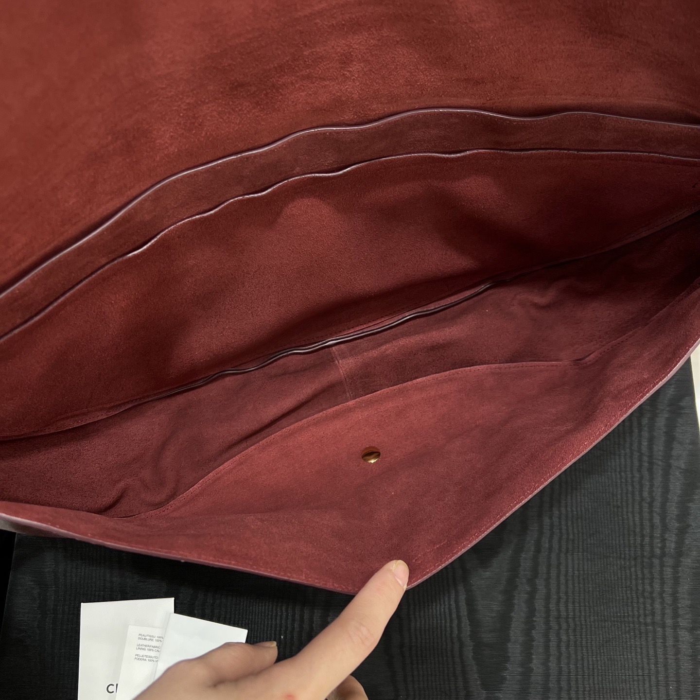 Сумка женская в стиле Celine Soft Triomphe Halfmoon бордового цвета