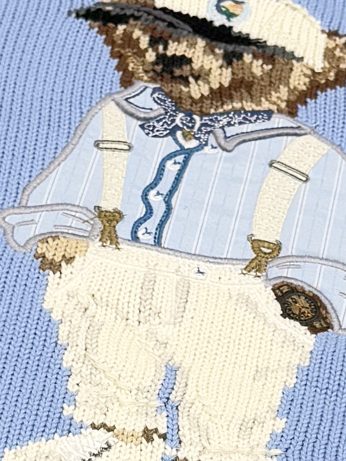 Свитер унисекс в стиле Polo Ralph Lauren голубого цвета