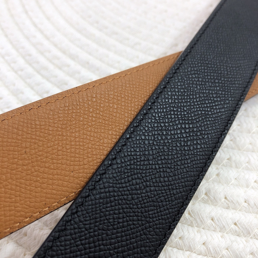 Ремень мужской в стиле Givenchy 4G из натуральной кожи чёрного и коричневого цвета с золотой пряжкой шириной 3.4 см