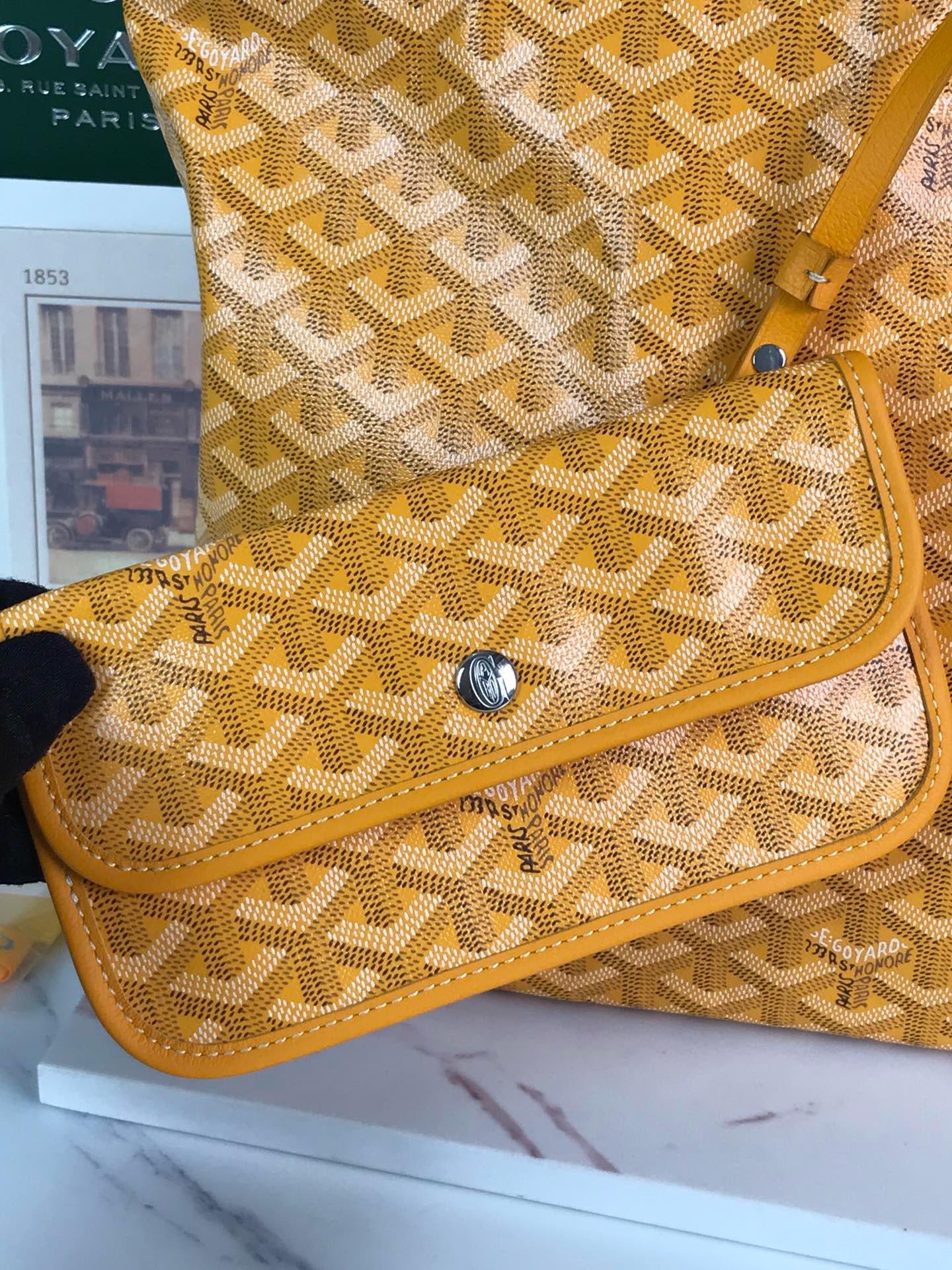 Сумка женская Goyard Hobo Bohème жёлтого цвета