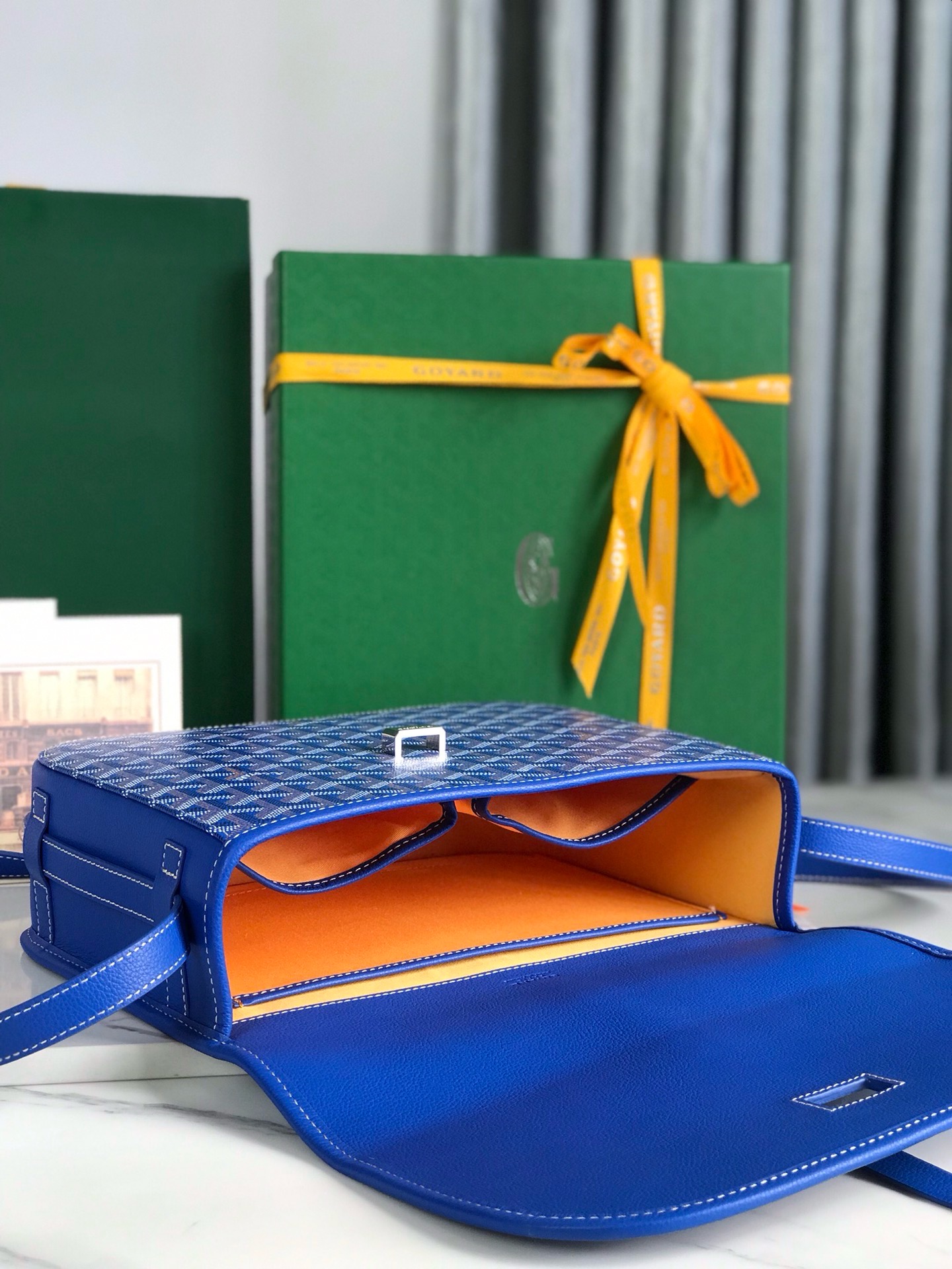 Сумка женская Goyard Belvédère II синего цвета