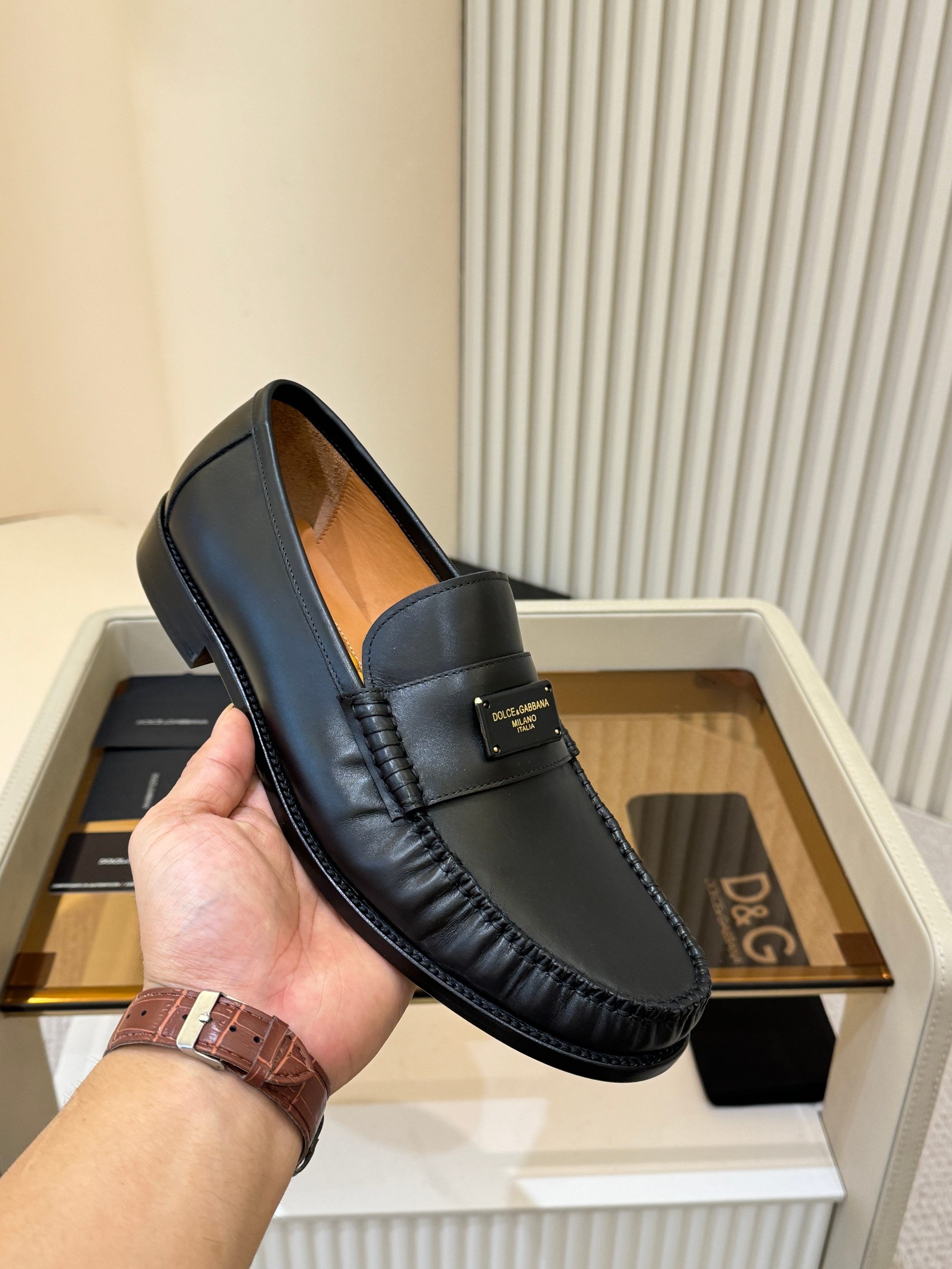 Лоферы мужские Dolce & Gabbana чёрного цвета