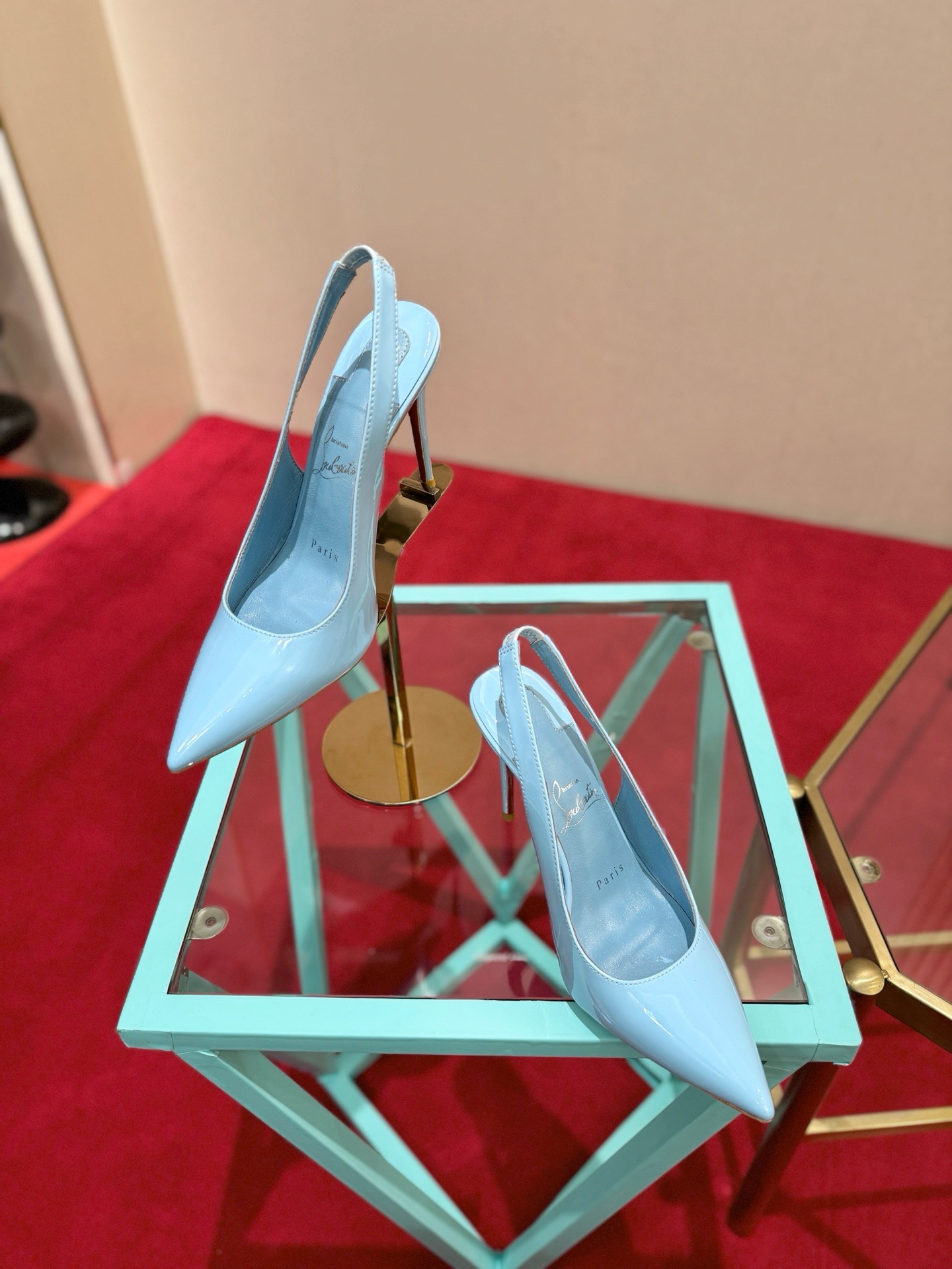 Туфли женские в стиле Christian Louboutin So Kate голубого цвета