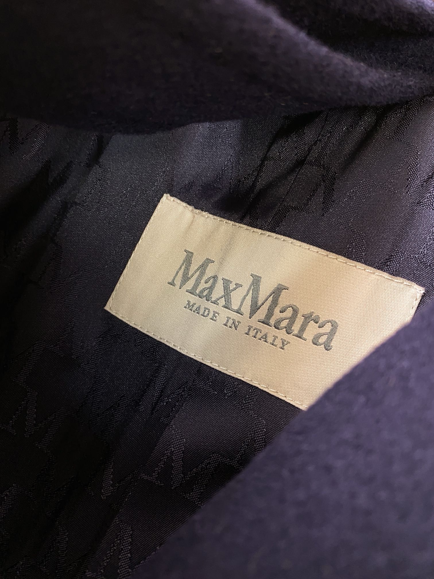 Пальто женское в стиле Max Mara Anne-Marie Beretta тёмно-синего цвета