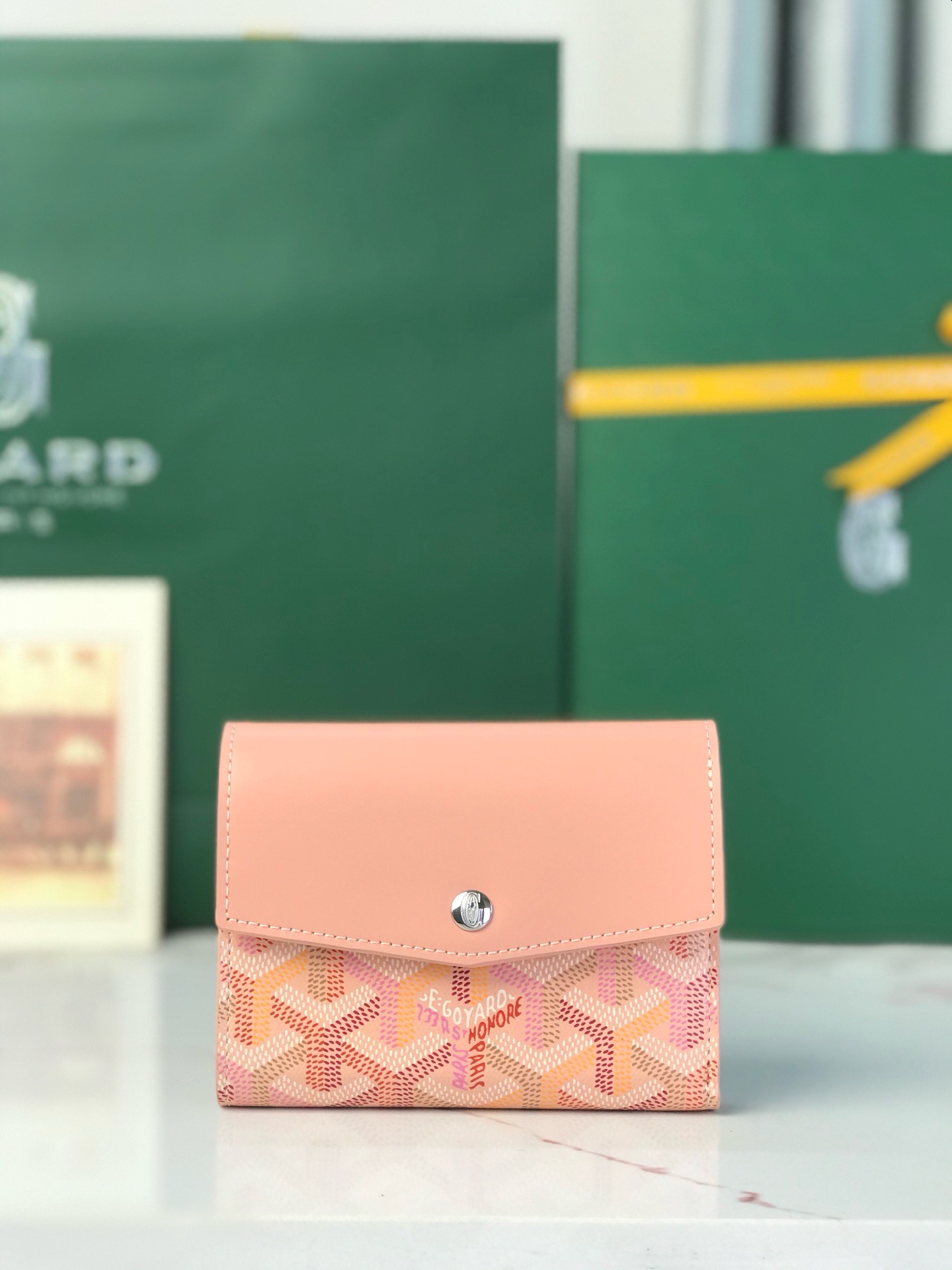 Кошелёк Goyard Saint-Gabriel Multicolour розового цвета