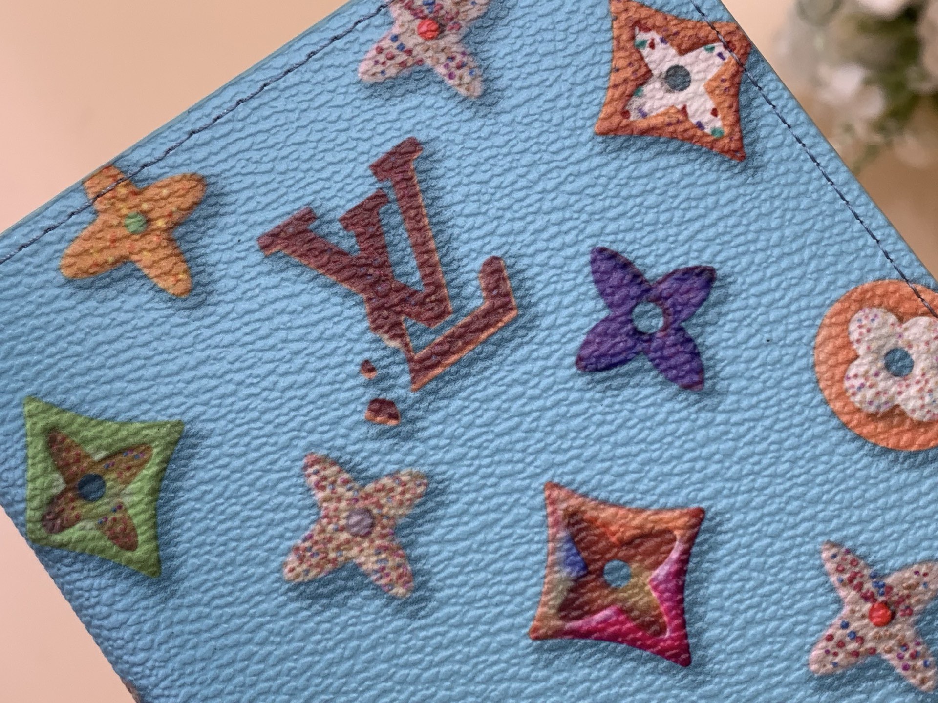 Обложка унисекс для паспорта в стиле Louis Vuitton Monogram Donuts