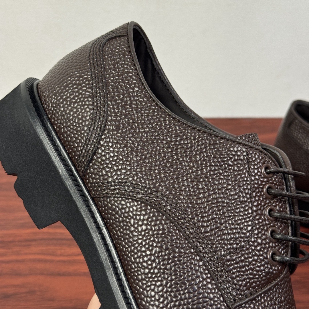 Туфли - дерби мужские в стиле Ermenegildo Zegna Aosta коричневого цвета