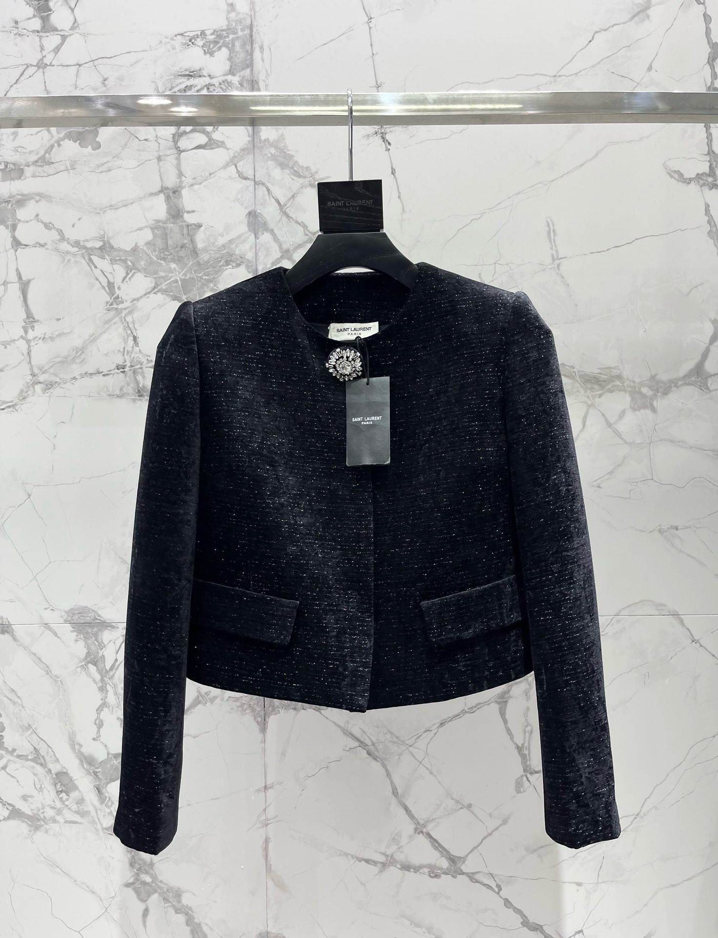 Жакет женский Saint Laurent чёрного цвета