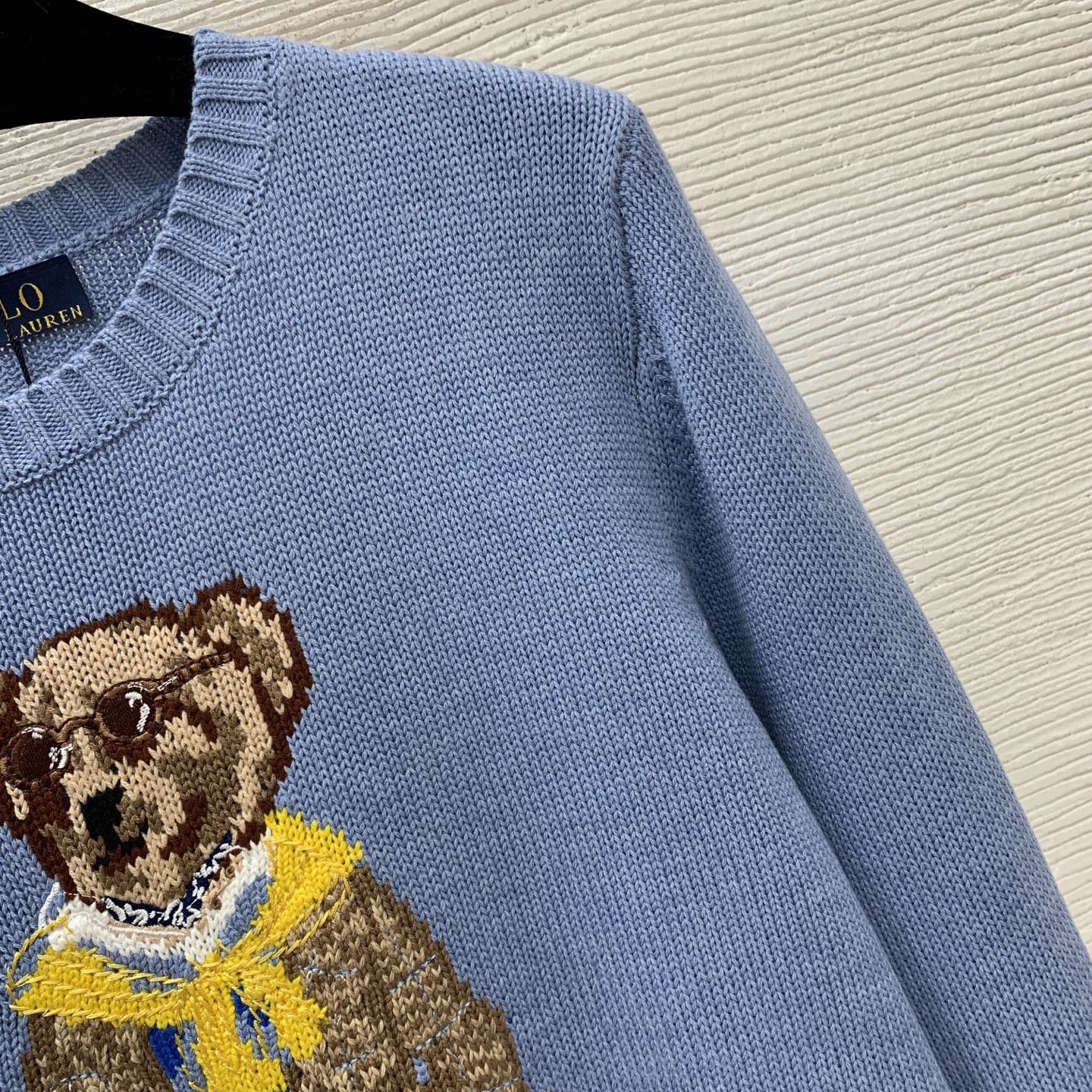 Джемпер женский в стиле Ralph Lauren с вышивкой медвежонка
