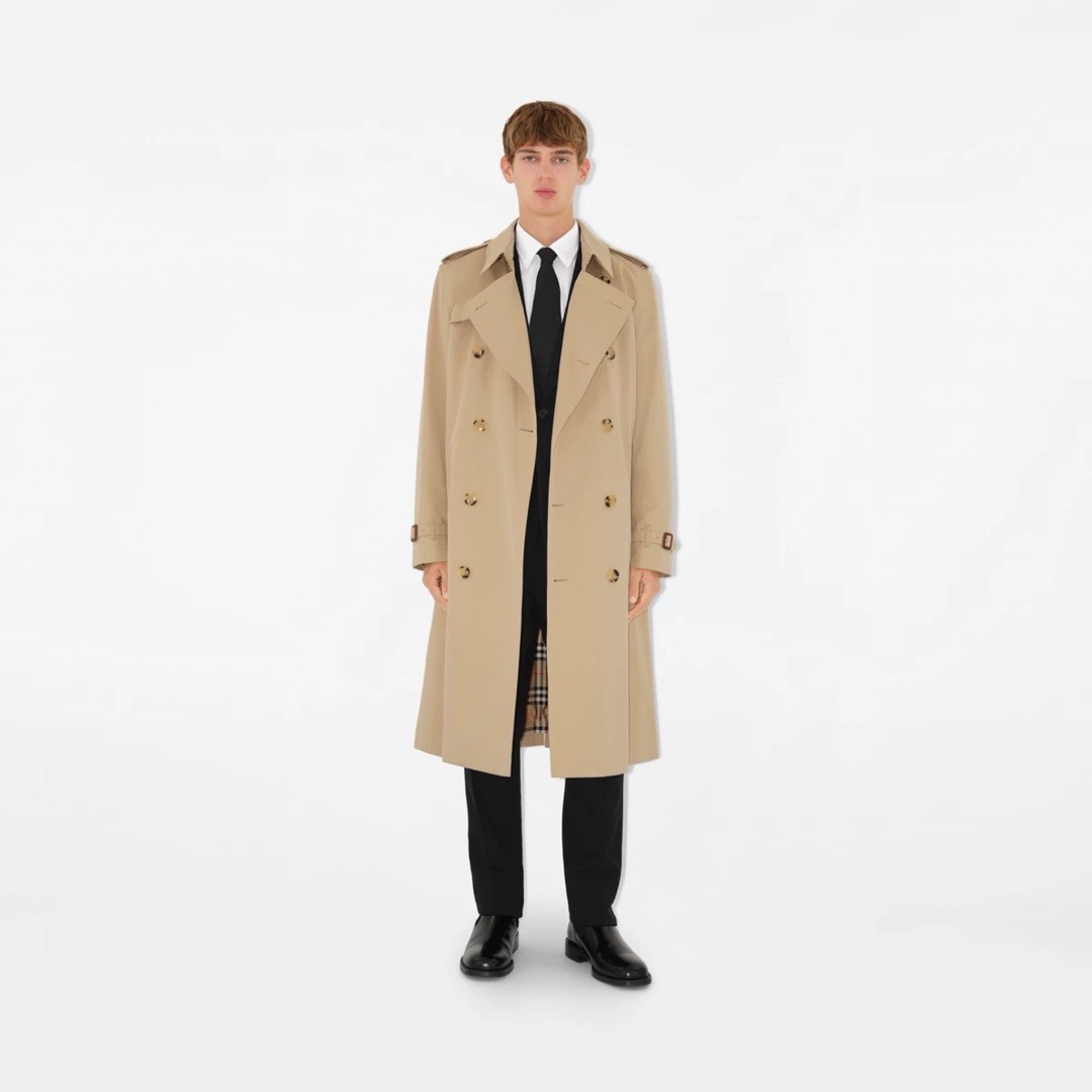 Тренч мужской Burberry Heritage Kensington Long бежевого цвета
