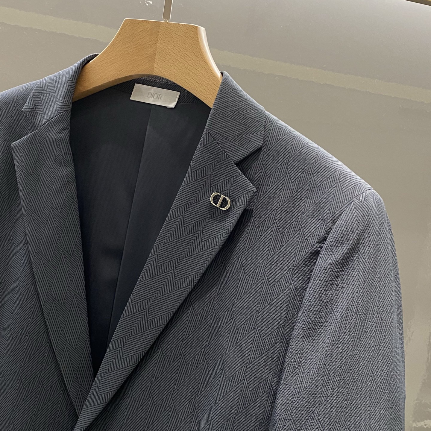 Пиджак мужской в стиле Dior серо-голубой (лёгкий, slim fit)