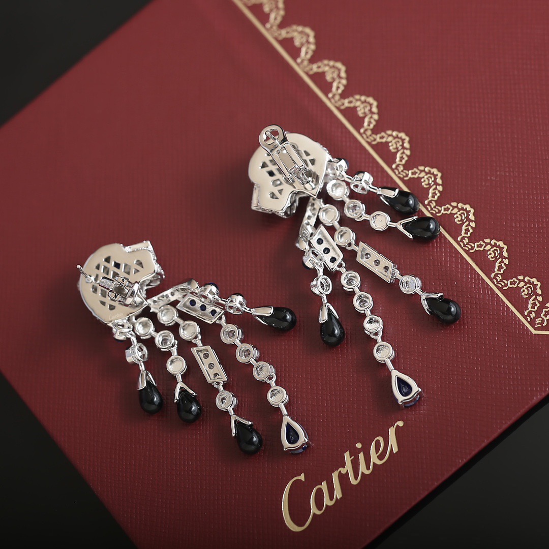 Серьги женские в стиле Cartier Panthère