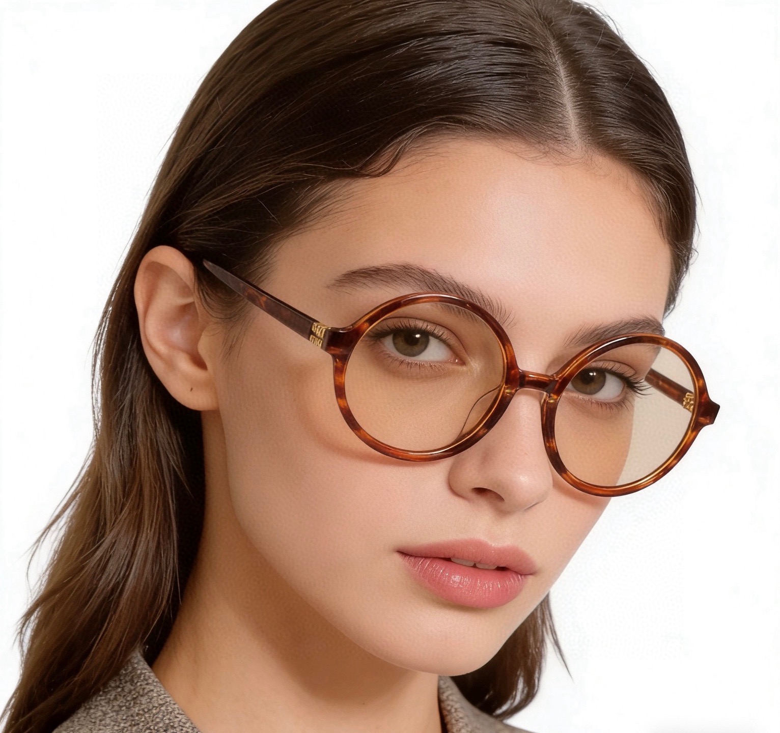 Очки солнцезащитные женские в стиле Miu Miu круглой формы