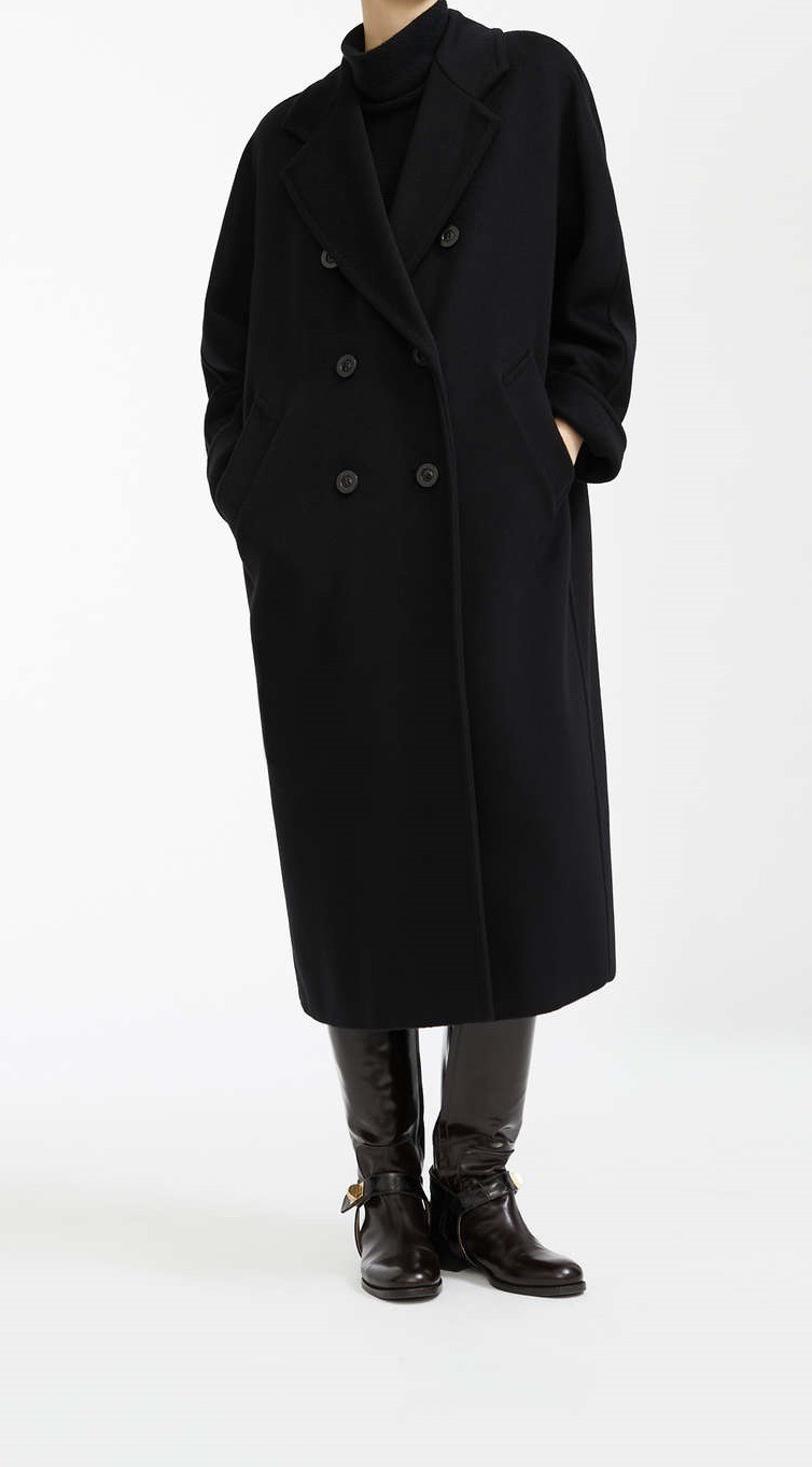 Пальто женское в стиле Max Mara Anne-Marie Beretta чёрного цвета