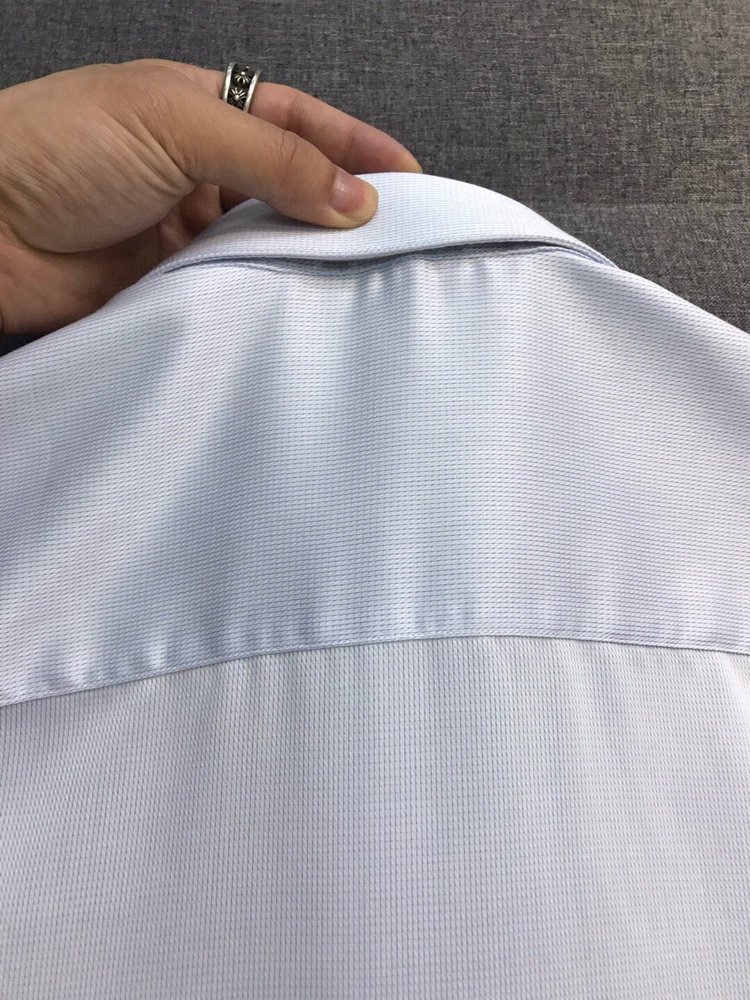 Рубашка мужская Kiton светло-голубого цвета с коротким рукавом