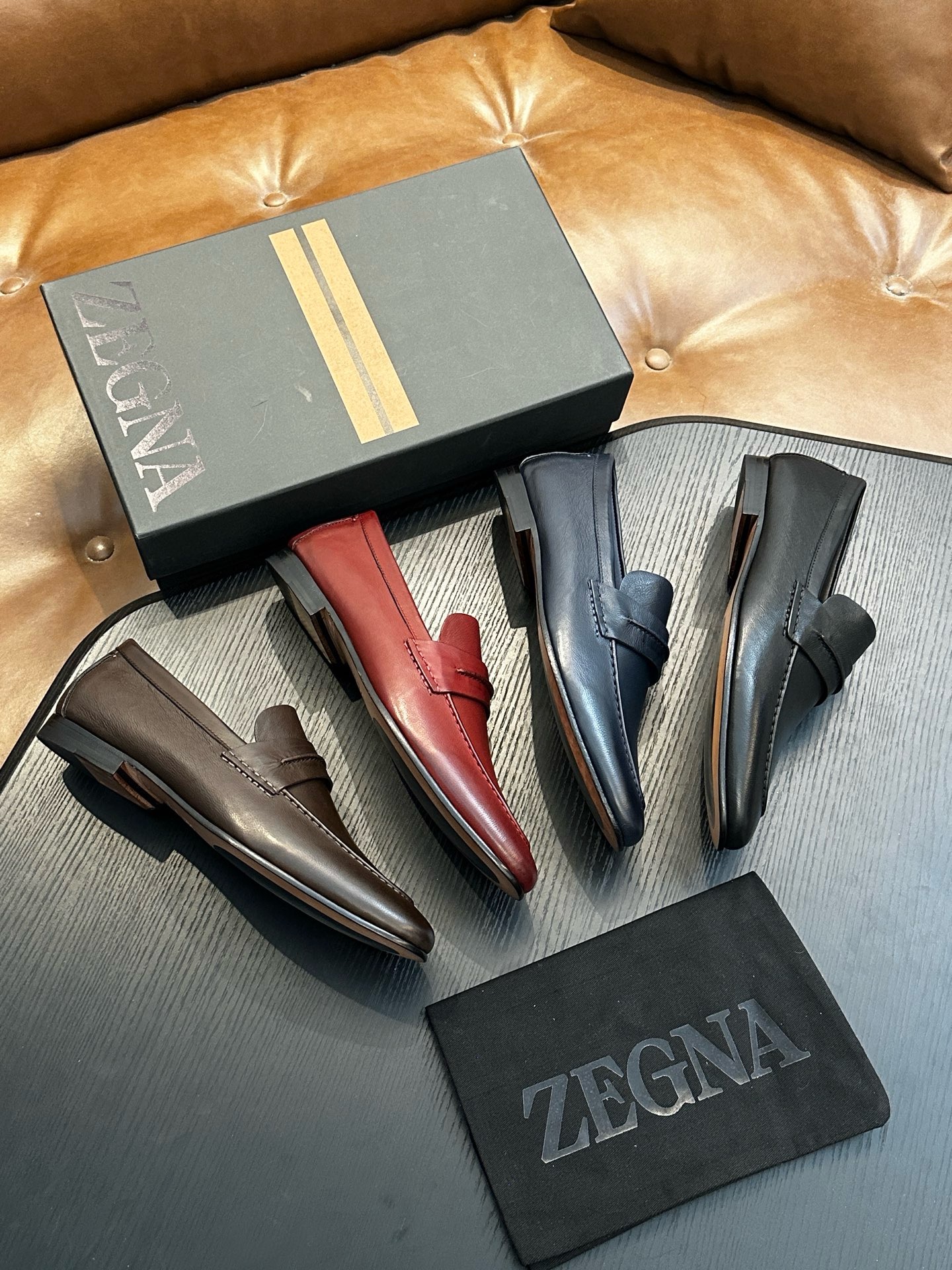 Лоферы мужские Zegna чёрного цвета