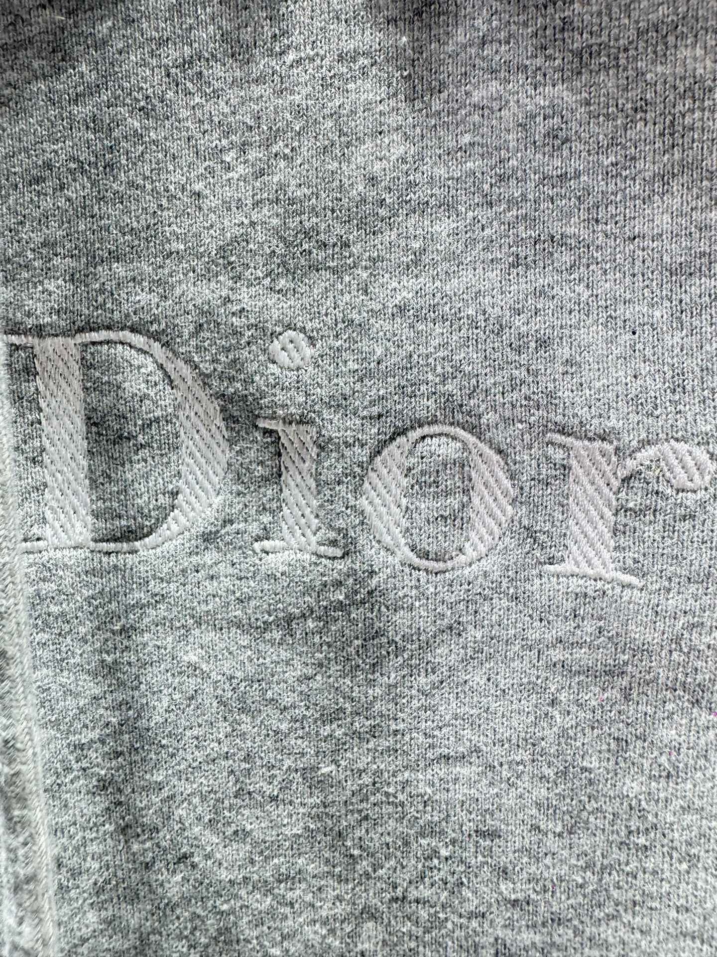 Худи мужское Dior Hooded Sweatshirt with Dior Embroidery серого цвета