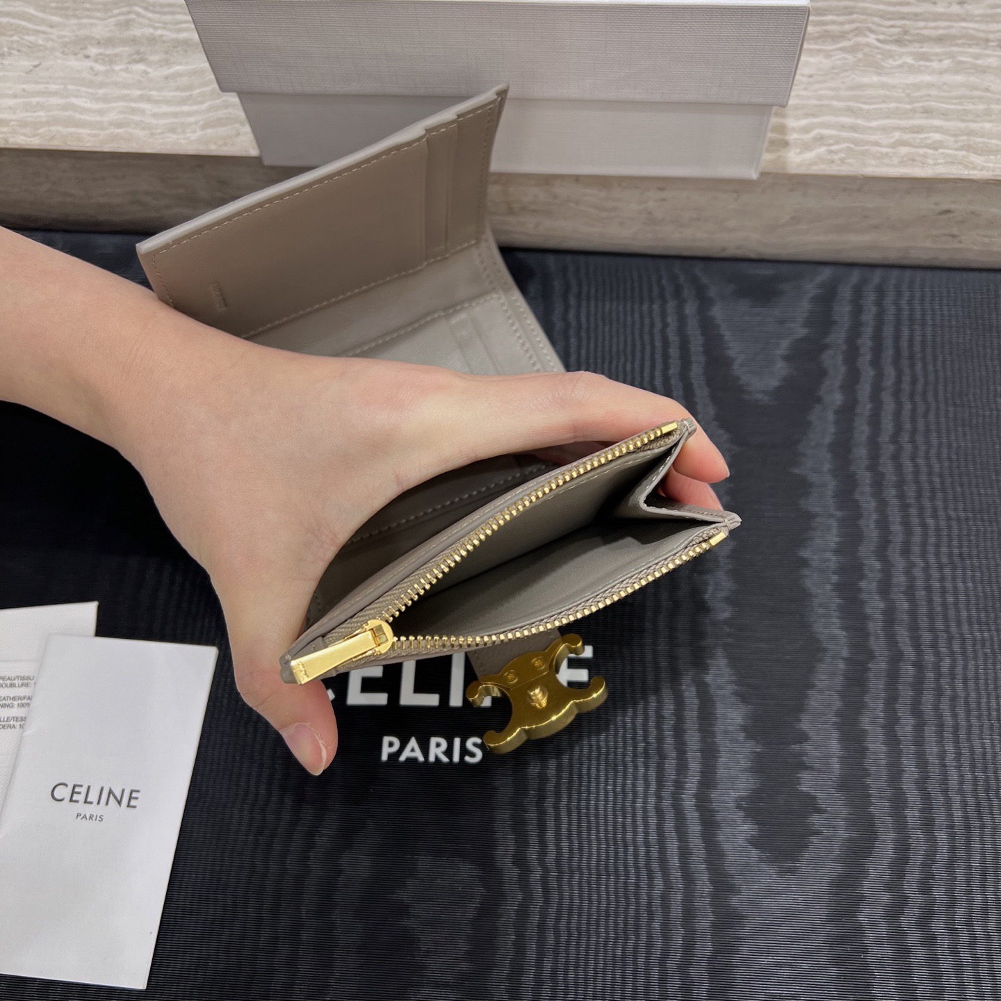 Кошелёк женский в стиле Celine Victoire из натуральной кожи