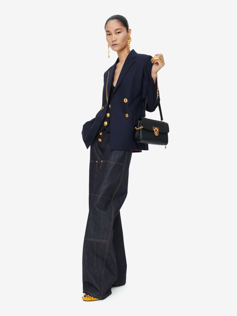 Сумка женская Schiaparelli  чёрного цвета(19 cм)