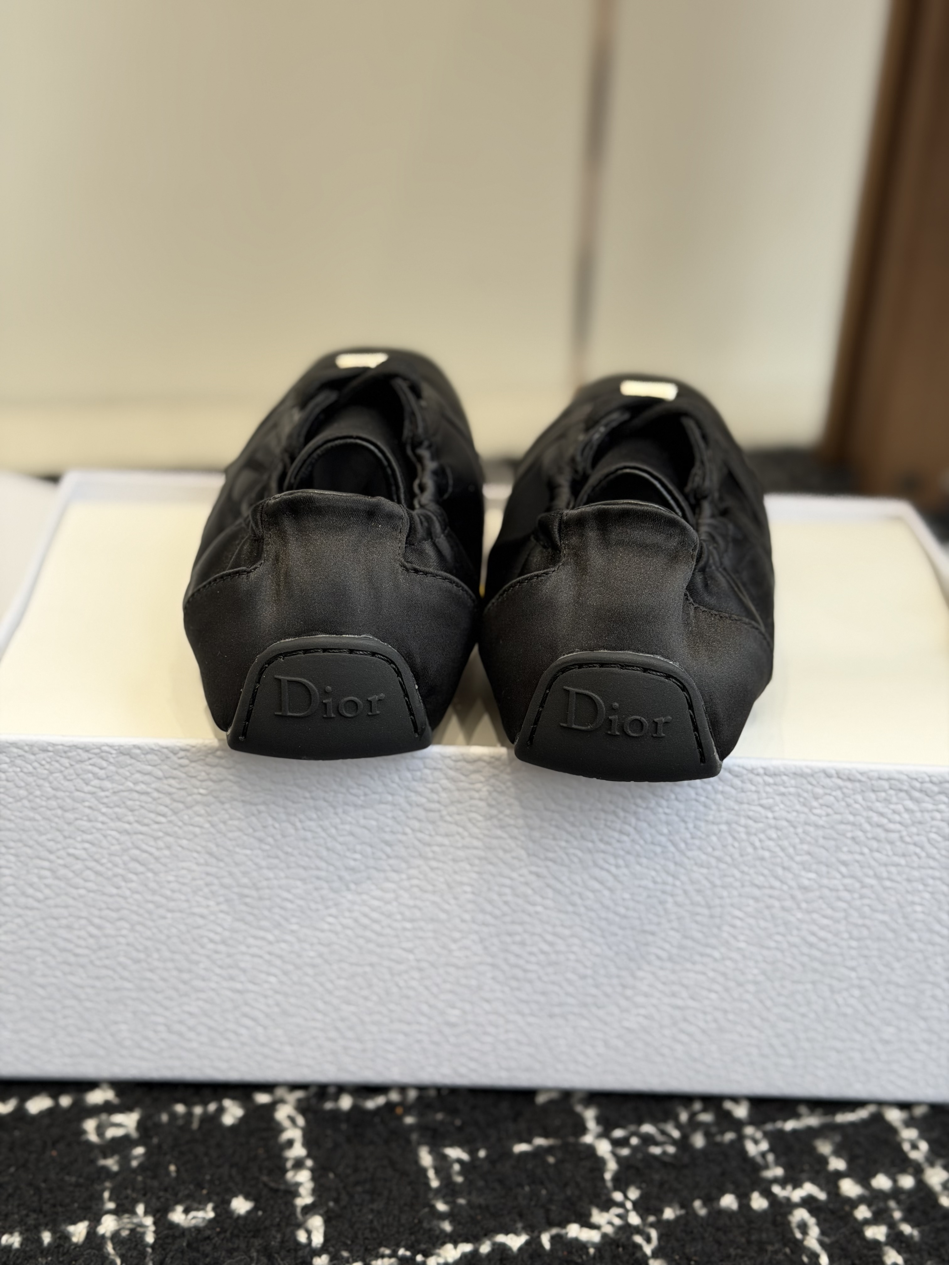 Кеды женские в стиле Dior D-Coeur чёрного цвета