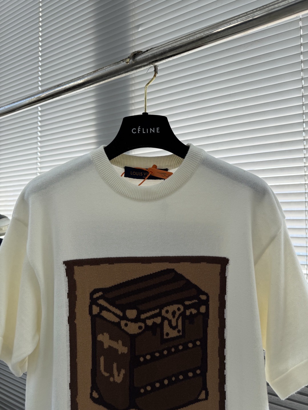 Футболка мужская в стиле Louis Vuitton с жаккардовым принтом Trunk