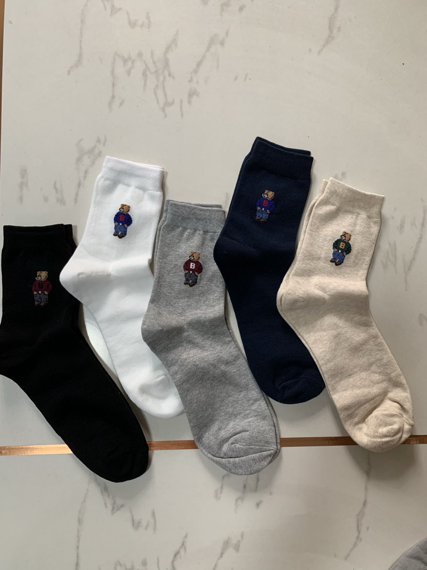 Носки женские в стиле Ralph Lauren (набор 5 пар)