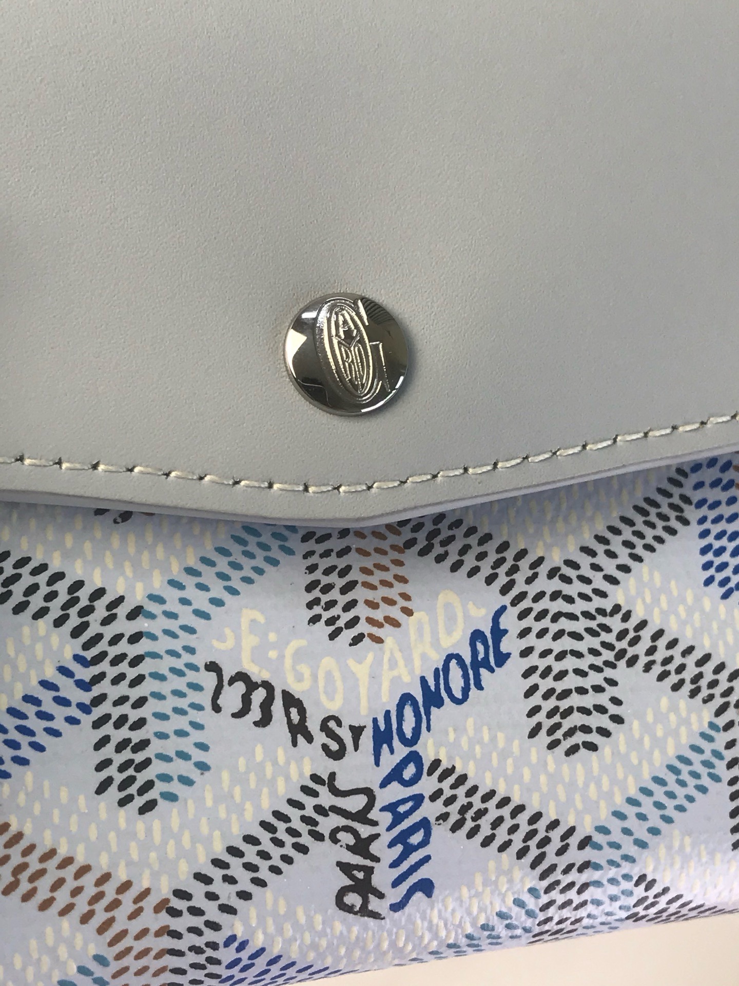Кошелёк Goyard Saint-Gabriel Multicolour голубого цвета