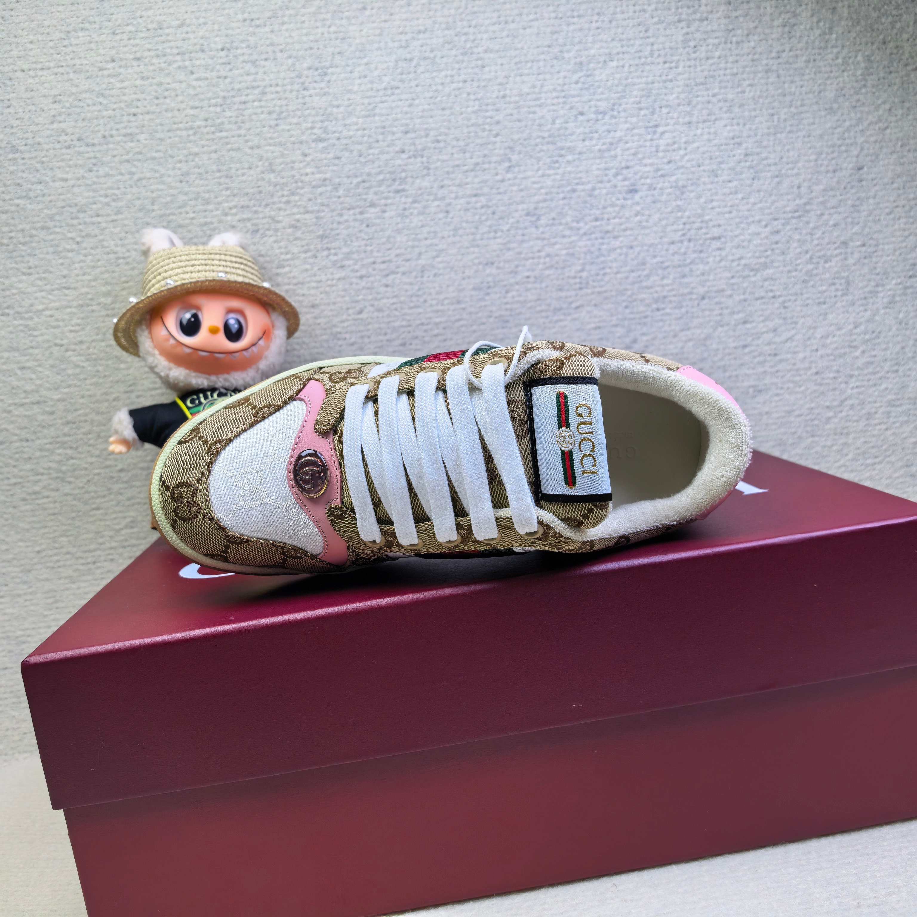 Кроссовки унисекс в стиле Gucci комбинированного цвета с принтом